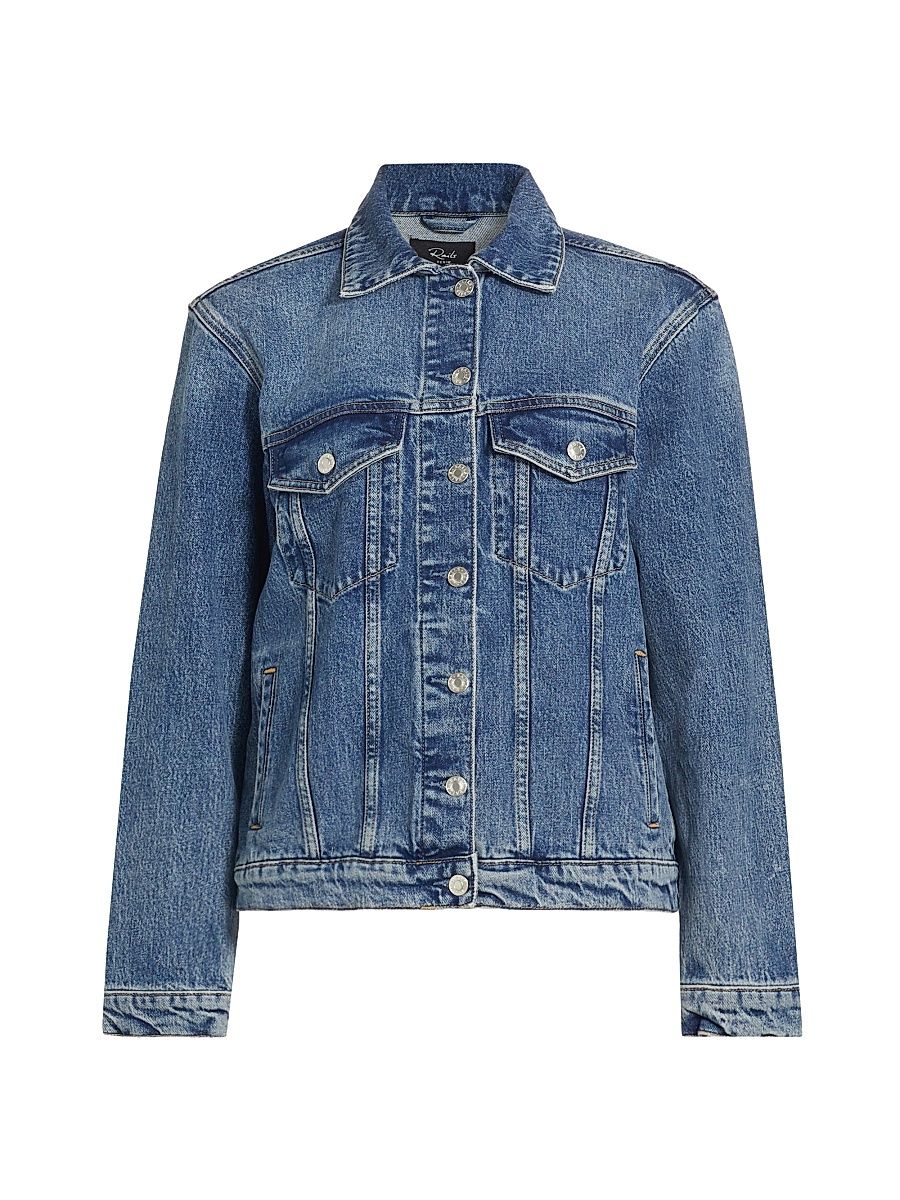 Women's Grove Boyfriend Trucker Jacket - Starry Night - Size Large