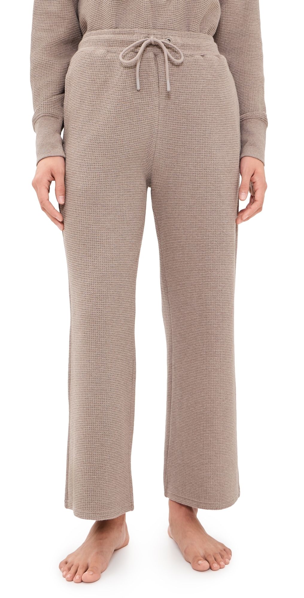 Negative Waffle Knit Cropped Track Pants Mink L