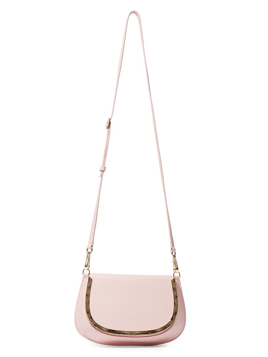 Women's Logan Leather Crossbody Bag - Pale Pink
