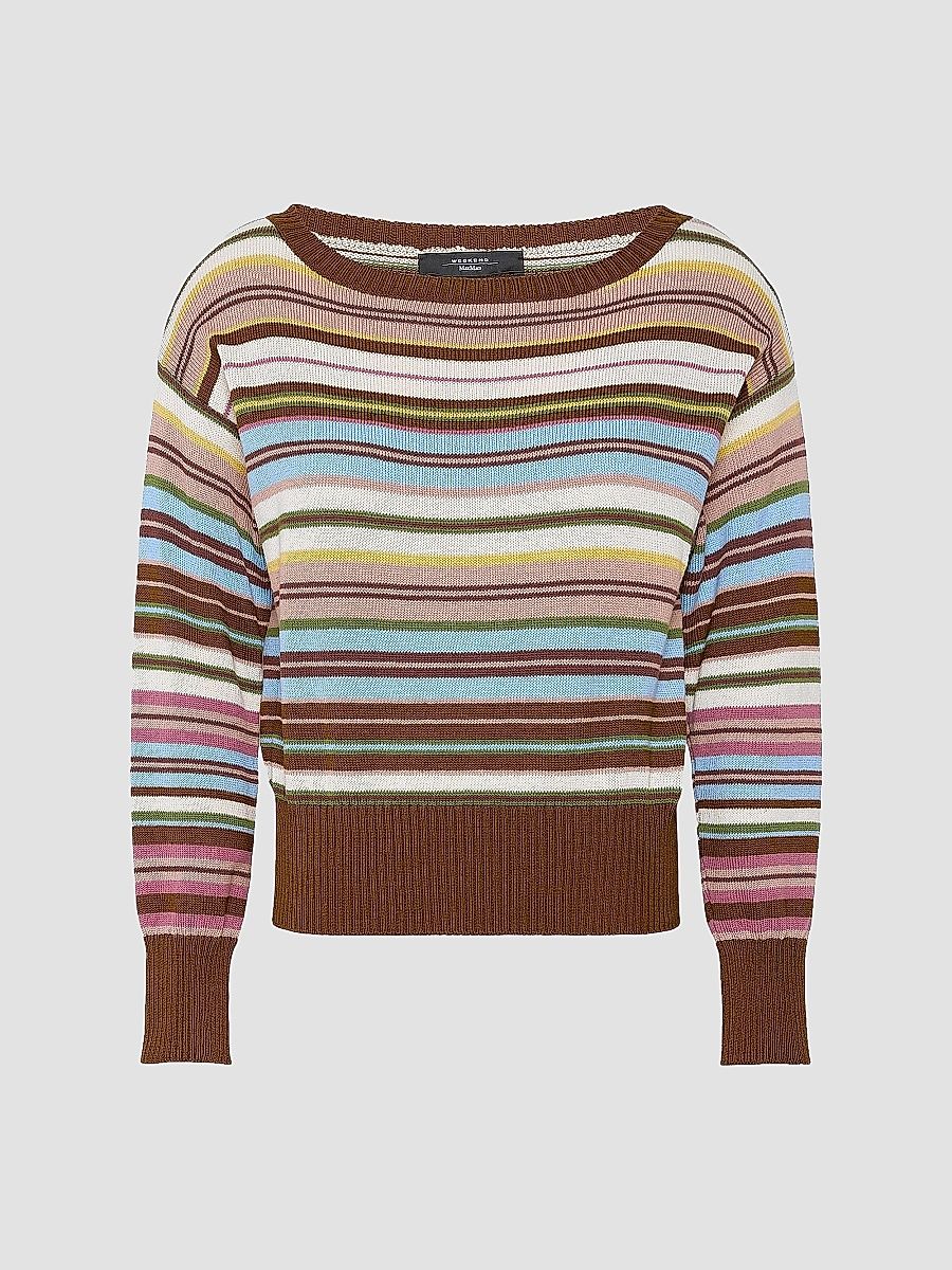 Weekend Max Mara Women's Pure Cotton Yarn Sweater - Multicolor - Size Medium