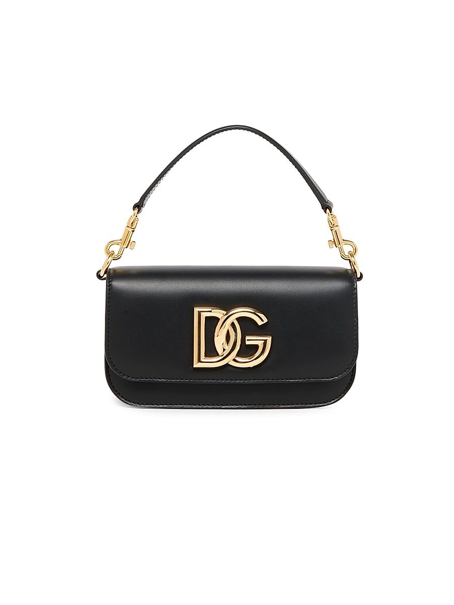 Women's 3.5 DG Leather Top-Handle Bag - Black