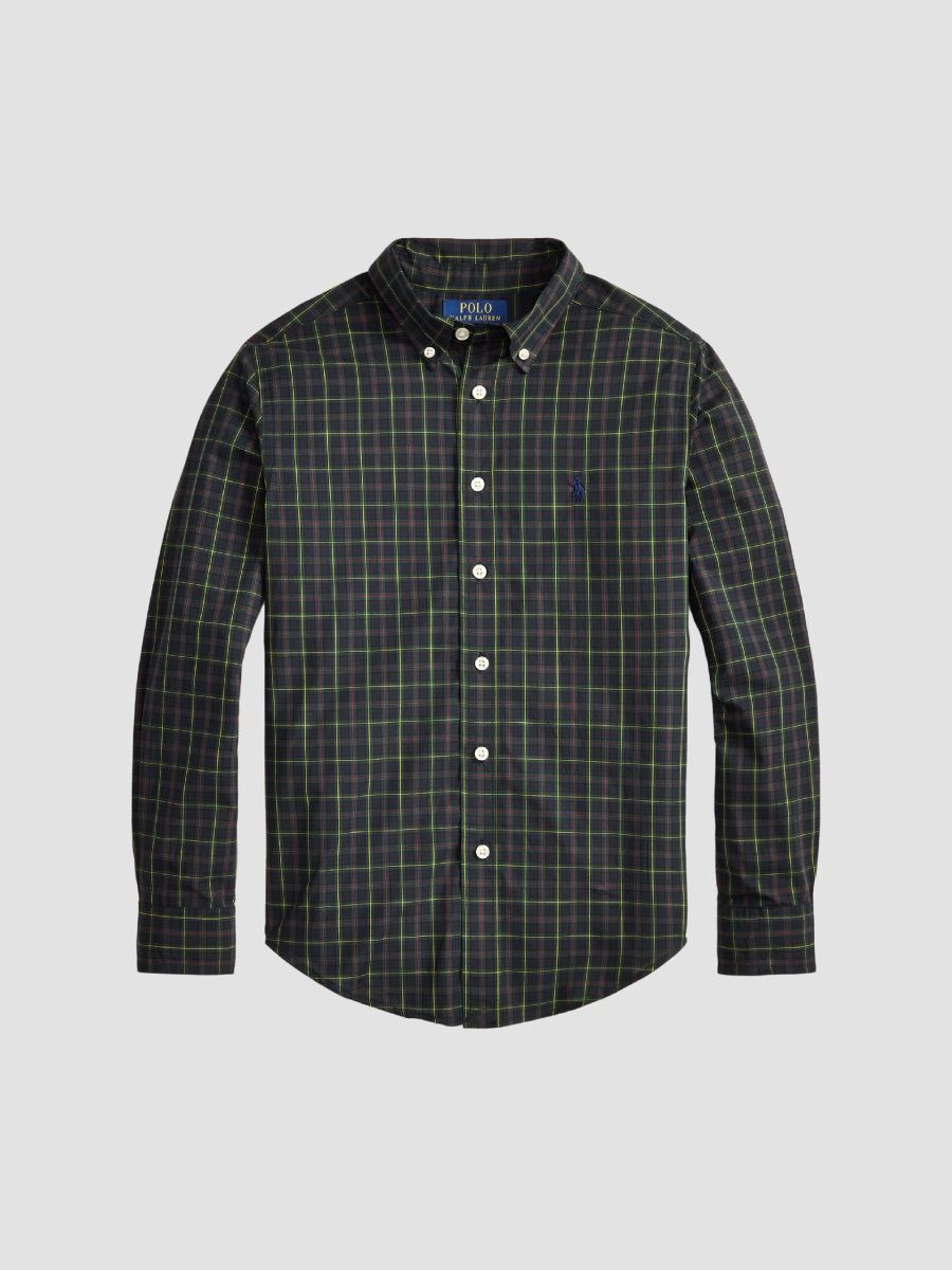 Polo Ralph Lauren Boy's Little Boy's & Boy's Plaid Cotton Poplin Shirt - Green Navy Multi - Size 6