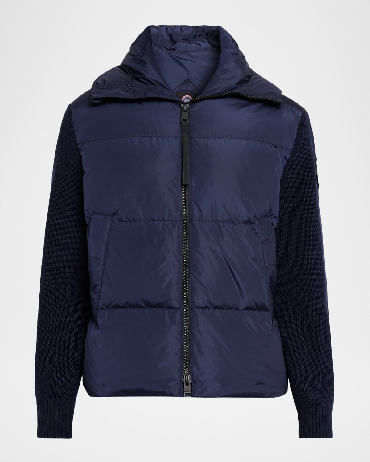 Men & apos;s HyBridge Wool-Knit Nylon Down Hooded Jacket