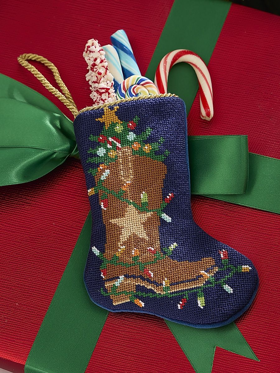 The Mickey Needlepoint Mini Stocking Ornament