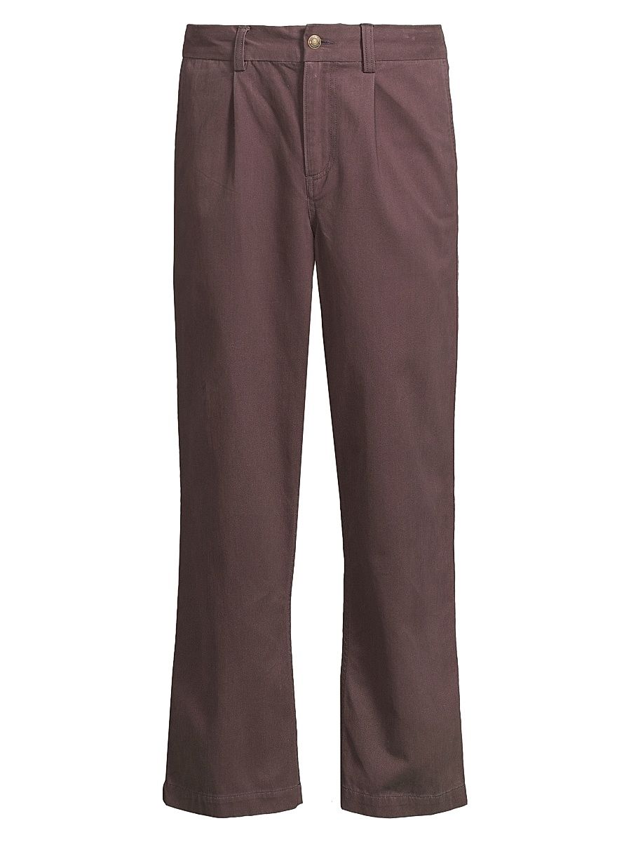 Men's Dreamweaver Twill Mid-Rise Straight-Leg Pants - Purple - Size 36