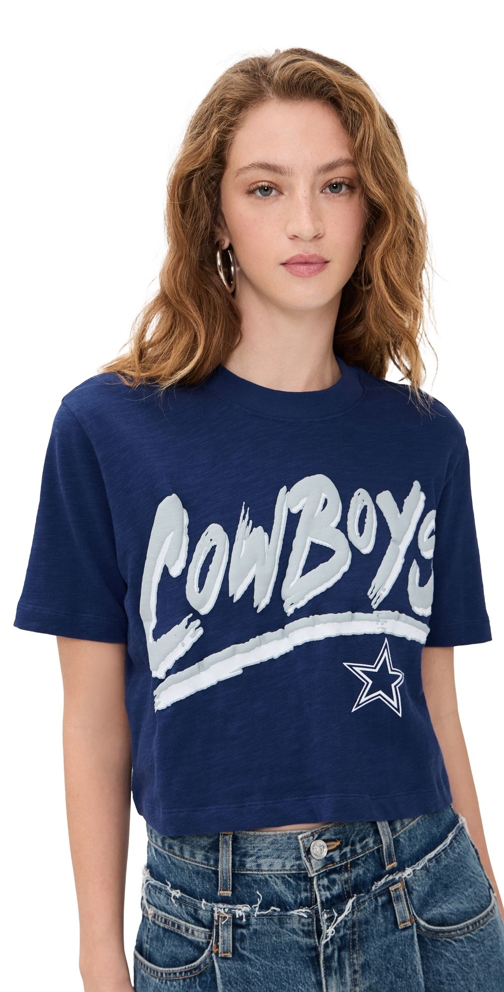 Junk Food Cowboys Thrill Crop Tee True Navy L