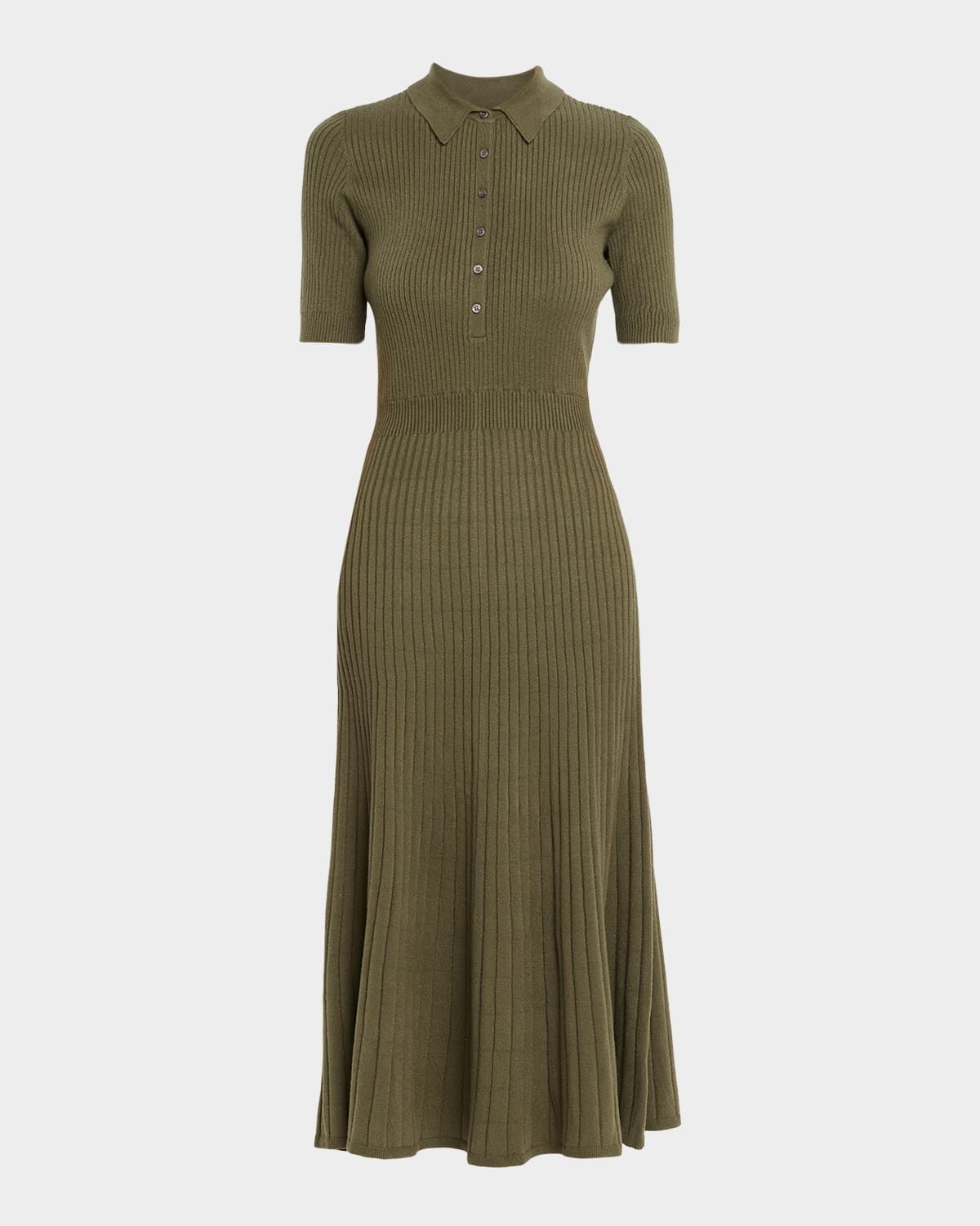 Mathilda Short-Sleeve Rib-Knit Dress