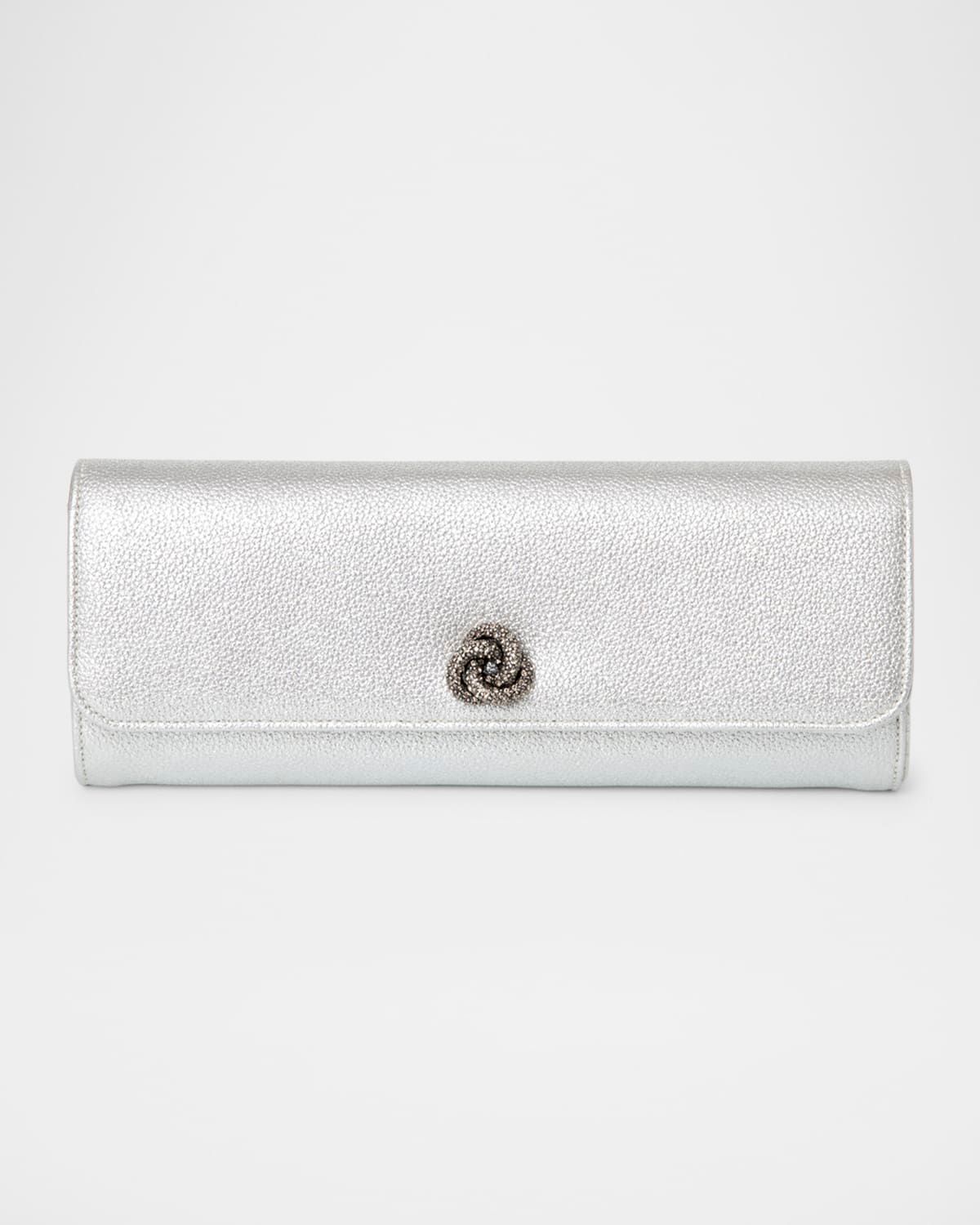 Robbie Mini Flap Metallic Clutch Bag