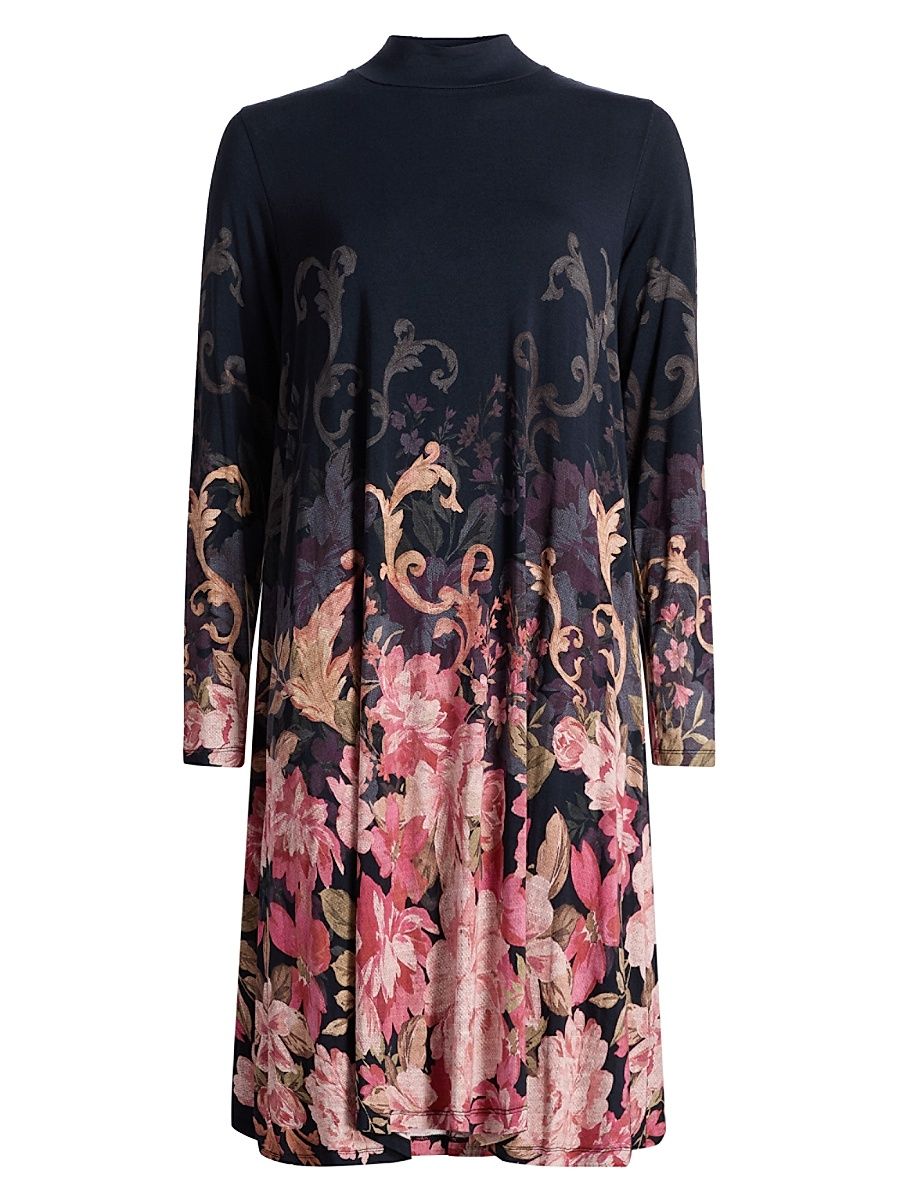 Women's The Janie Favorite Mock Turtleneck Swing Dress - Cheri - Size 26