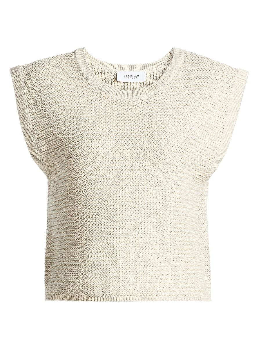 Women's Vivienne Knit Cotton Sleeveless Top - Marshmallow - Size XL
