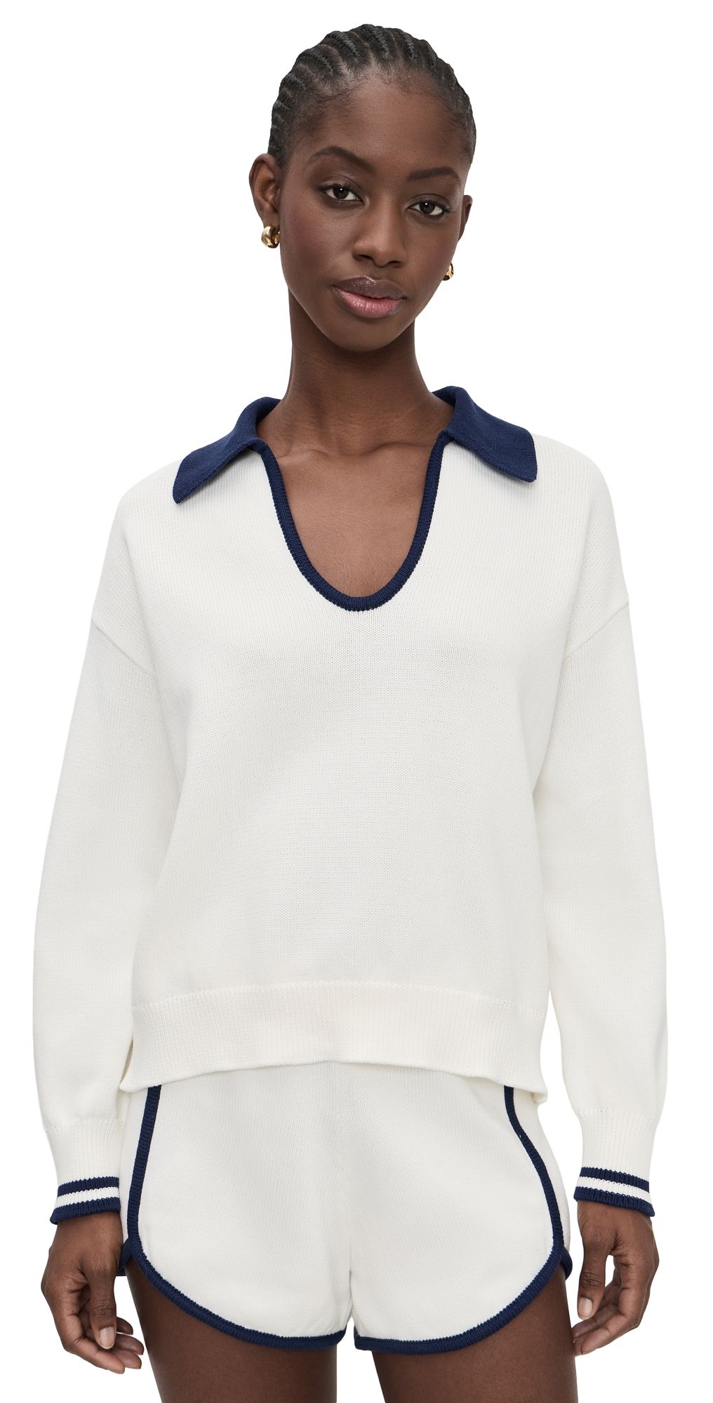 Joe's Jeans The Romie Polo Sweater Milk XL