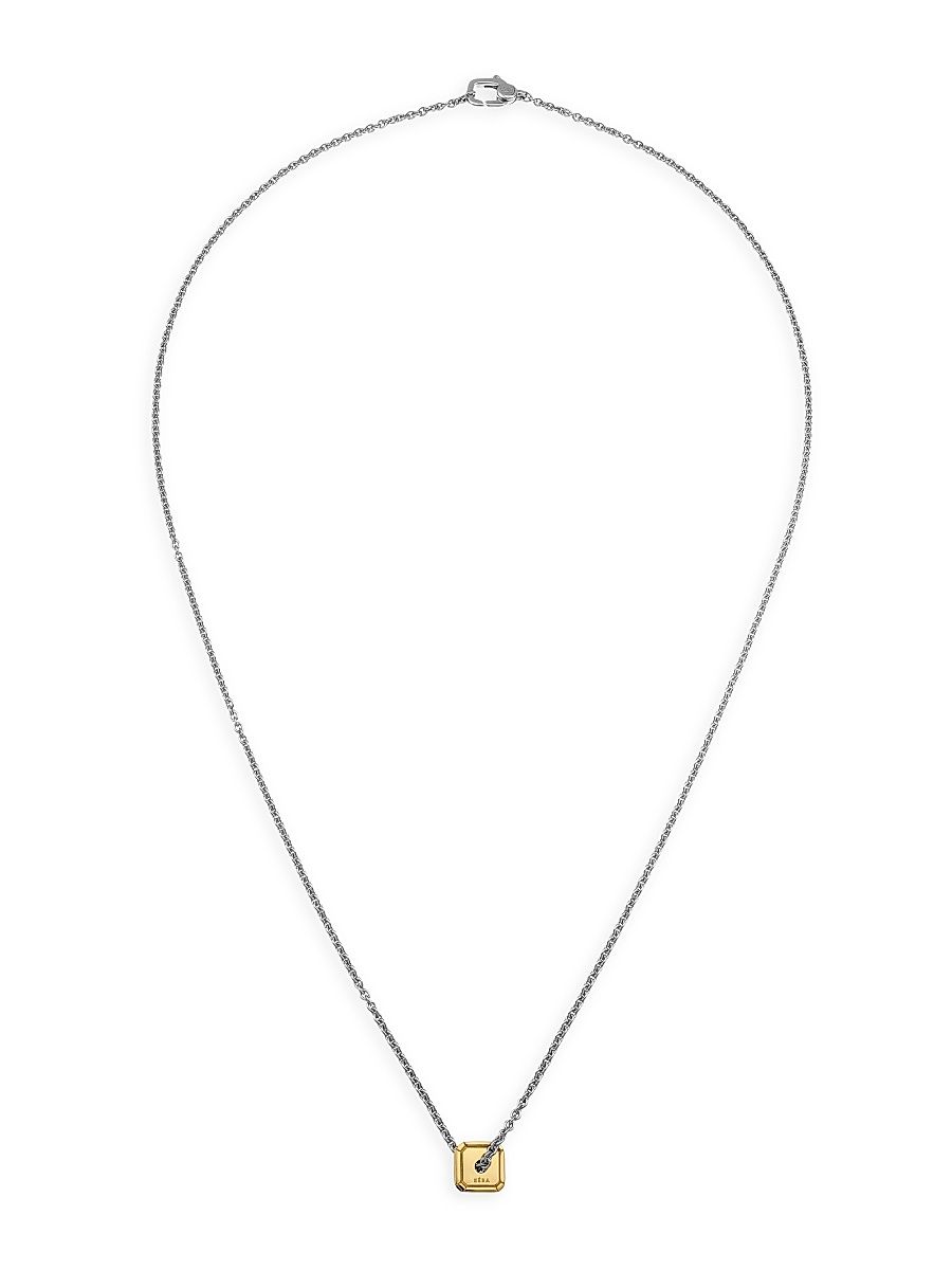 Women's Hug Two-Tone 18K Gold Geometric Pendant Necklace - Yellow Gold