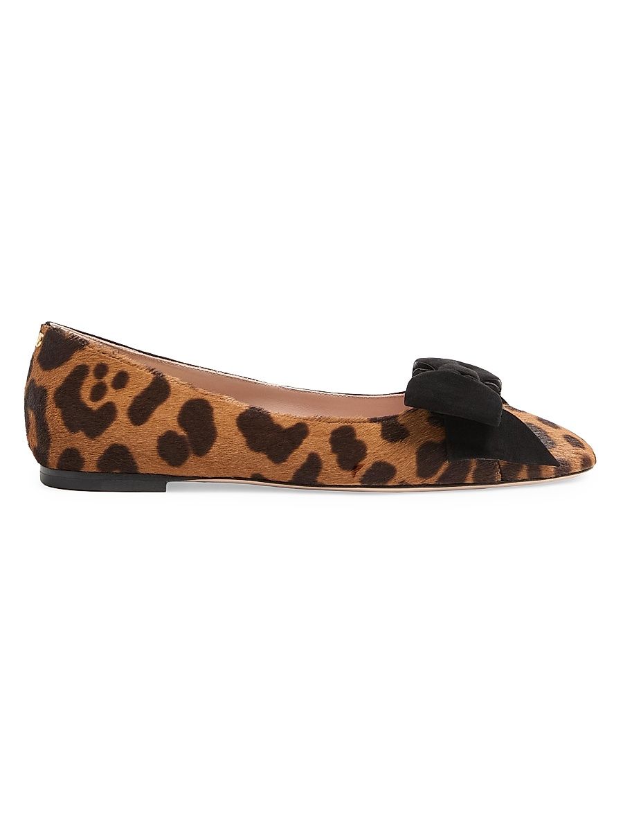 Women's Bowow Ballerinas in Pony-Effect Calfskin - Animal Print - Size 11