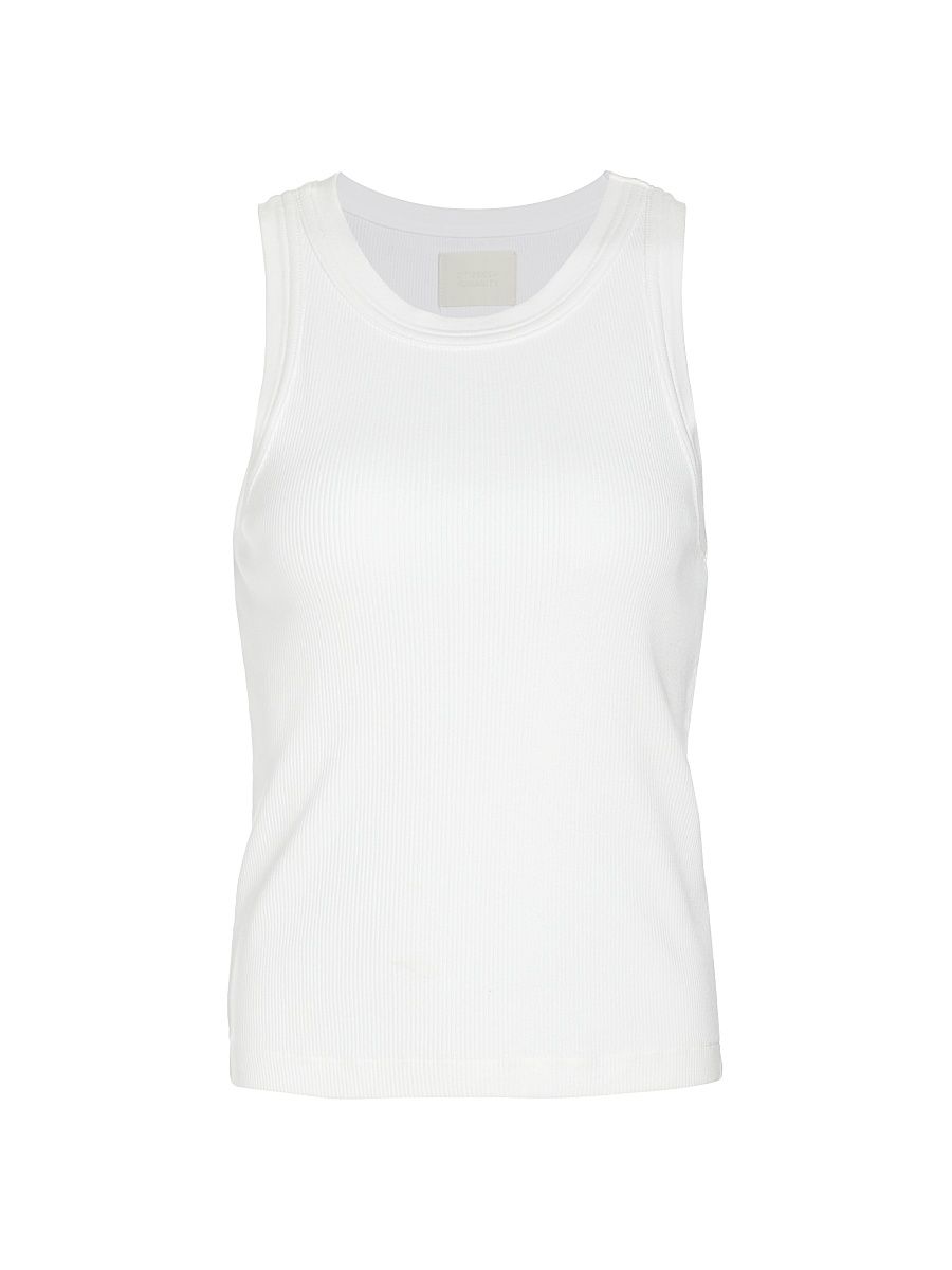 Women's Isabel Ribbed Tank Top - White - Size Large