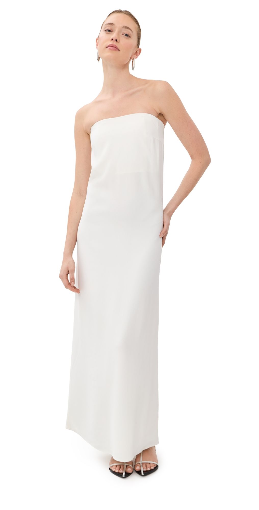 CO Strapless Dress Ivory M