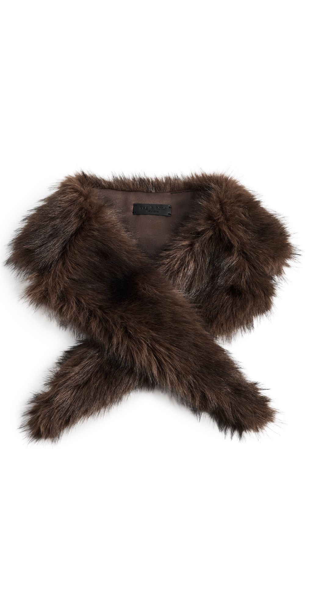 rag & bone Mel Faux Fur Lapel Scarf Dkchc One Size
