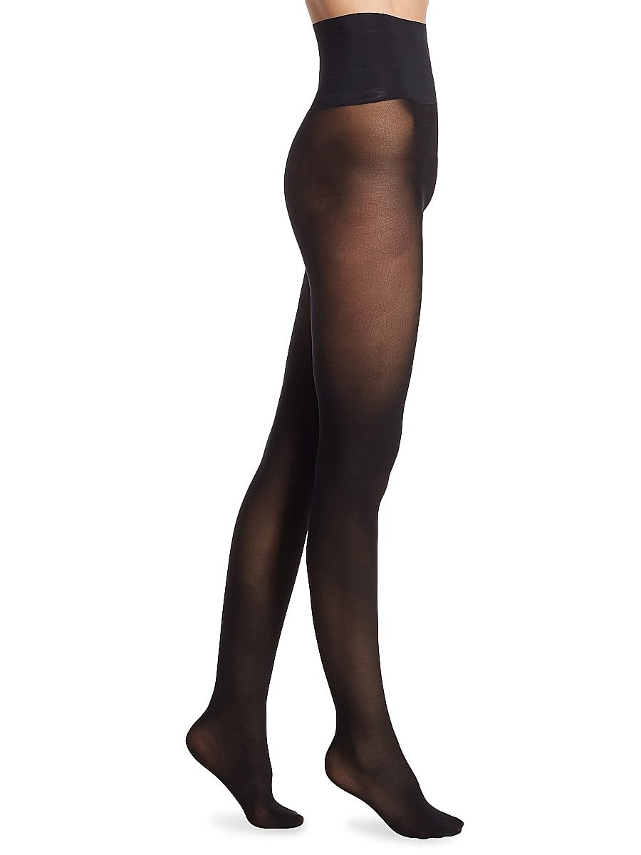 Women's Semi Opaque Tights - Black - Size Large