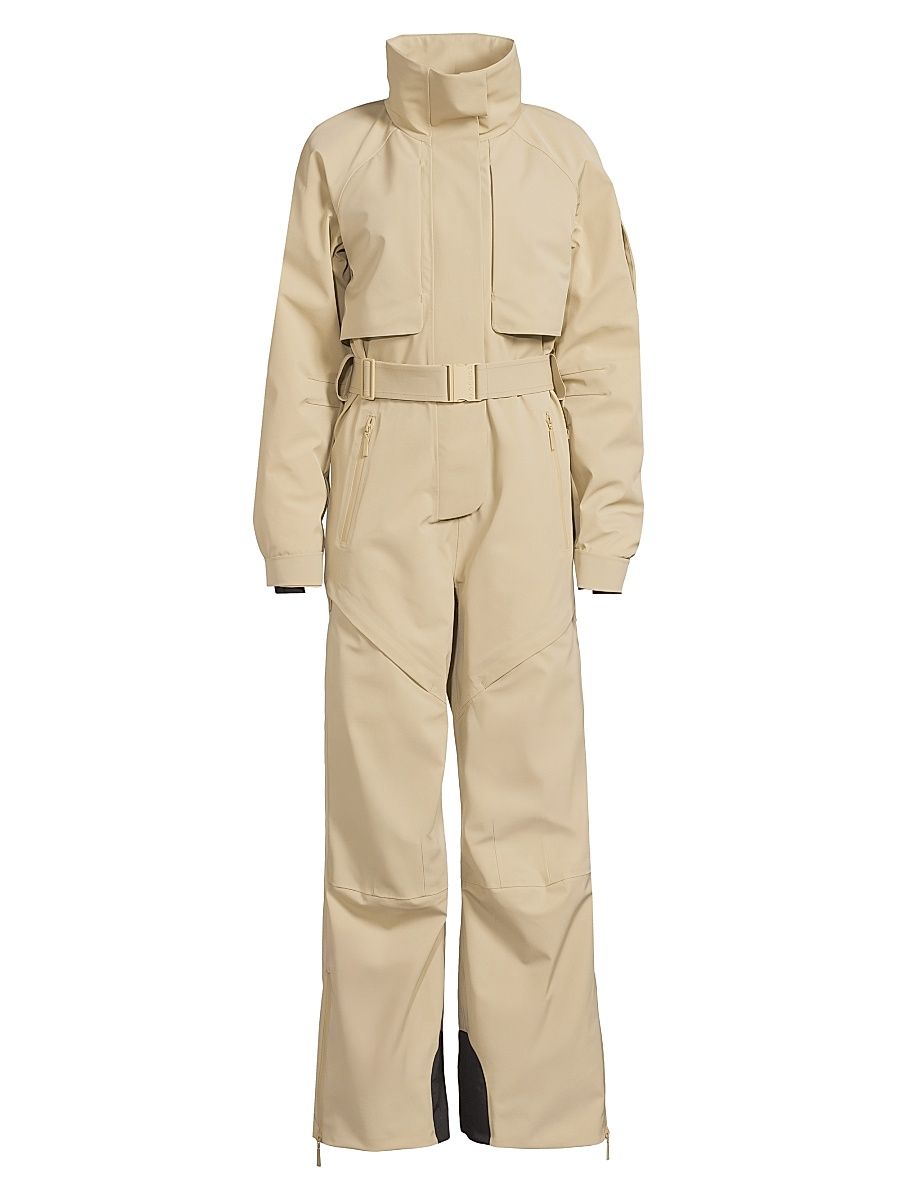 Women's Volta Insulated Loose-Fit Ski Suit - Sand - Size XS