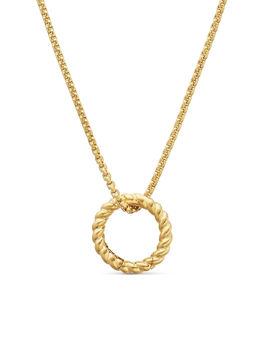 Women's Cable Amulet Holder in 18K Yellow Gold, 12.8mm - Gold