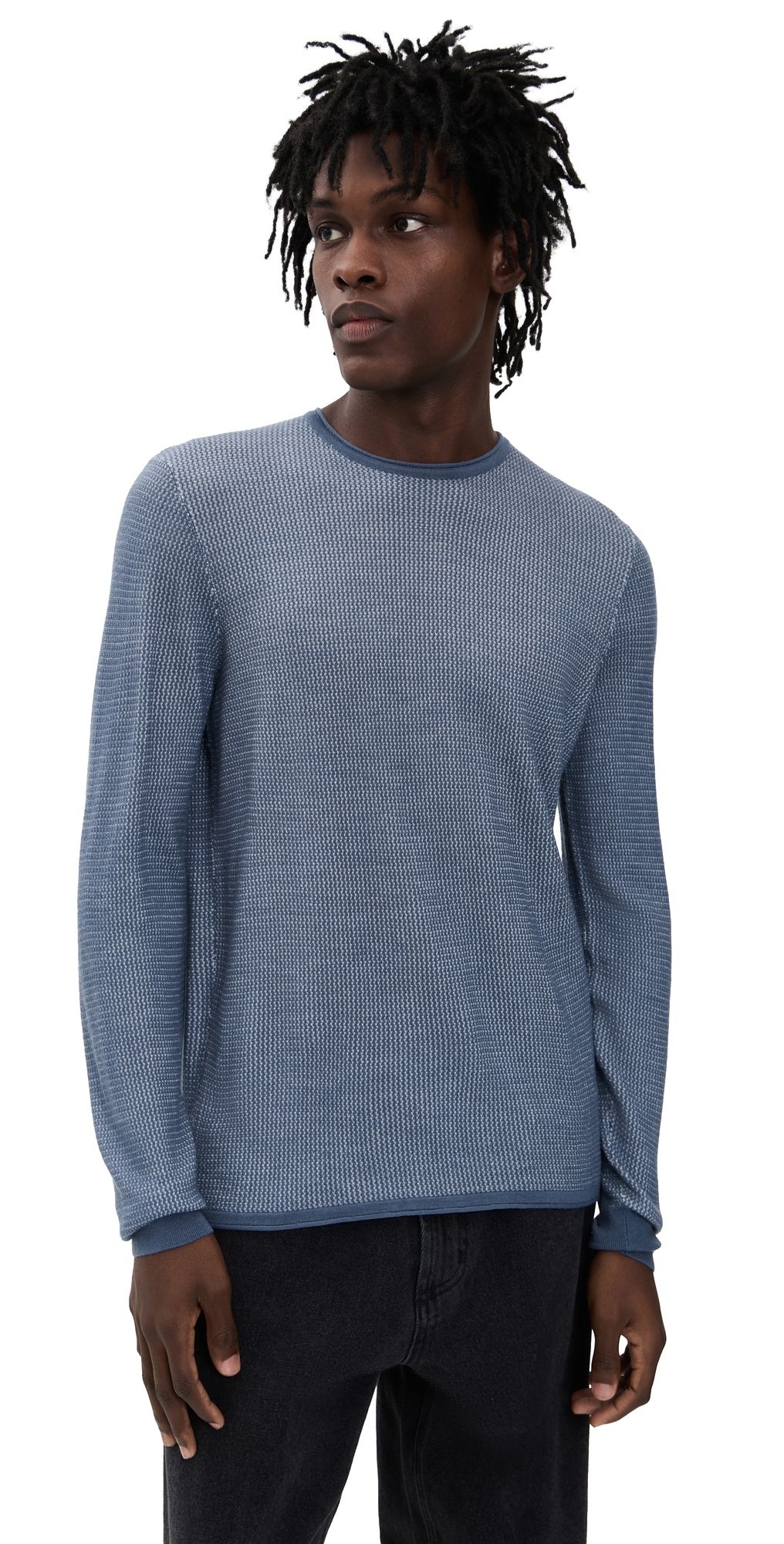 rag & bone Gregory Merino Long Sleeve Crew Lblue S