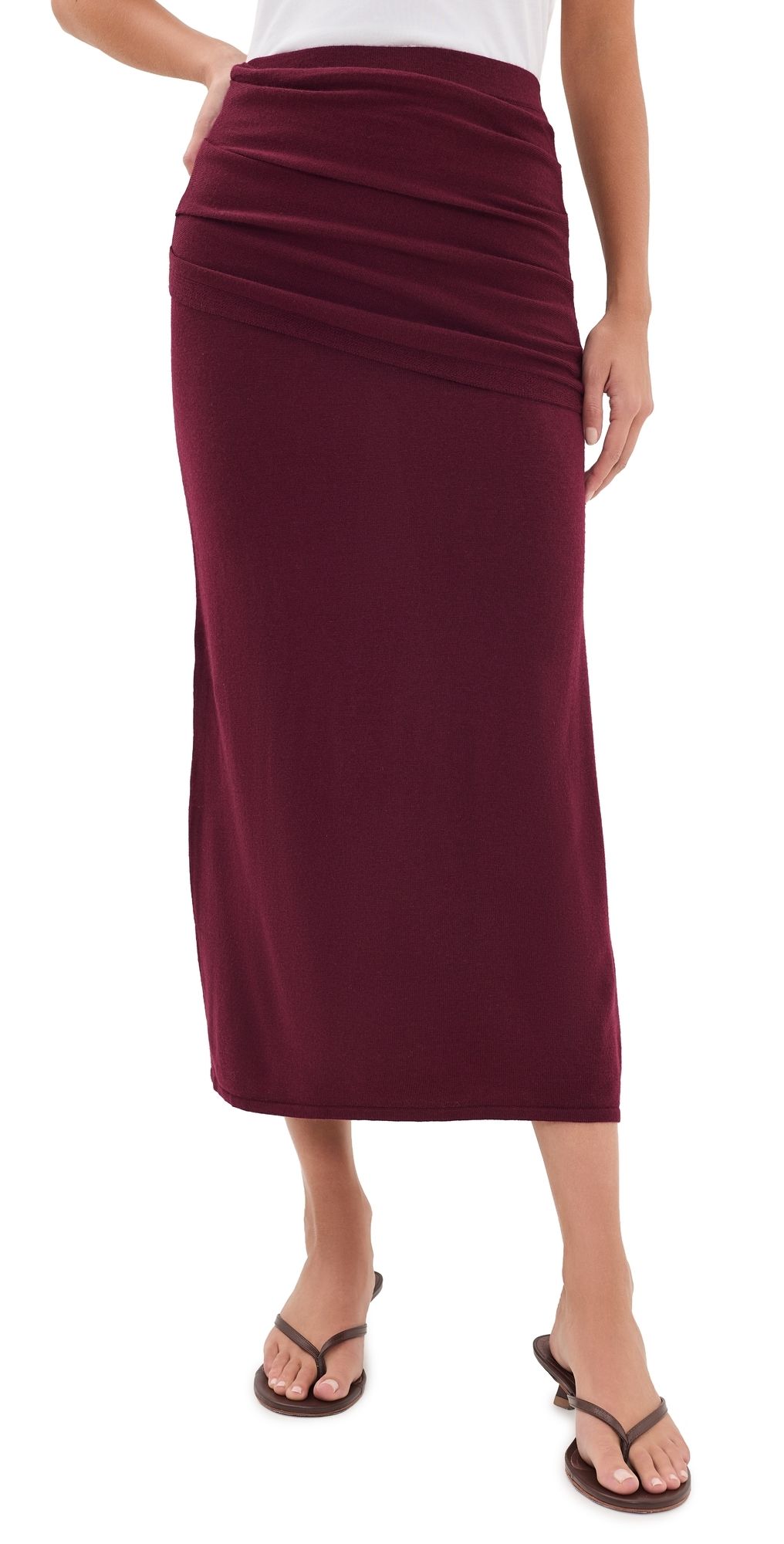 STAUD Wilma Skirt Pinot L