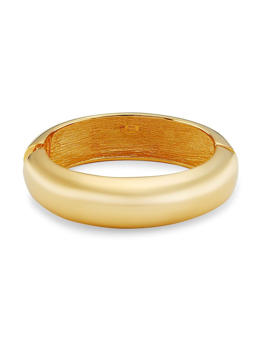 Women's 22K-Gold-Plated Hinged Bangle - Gold