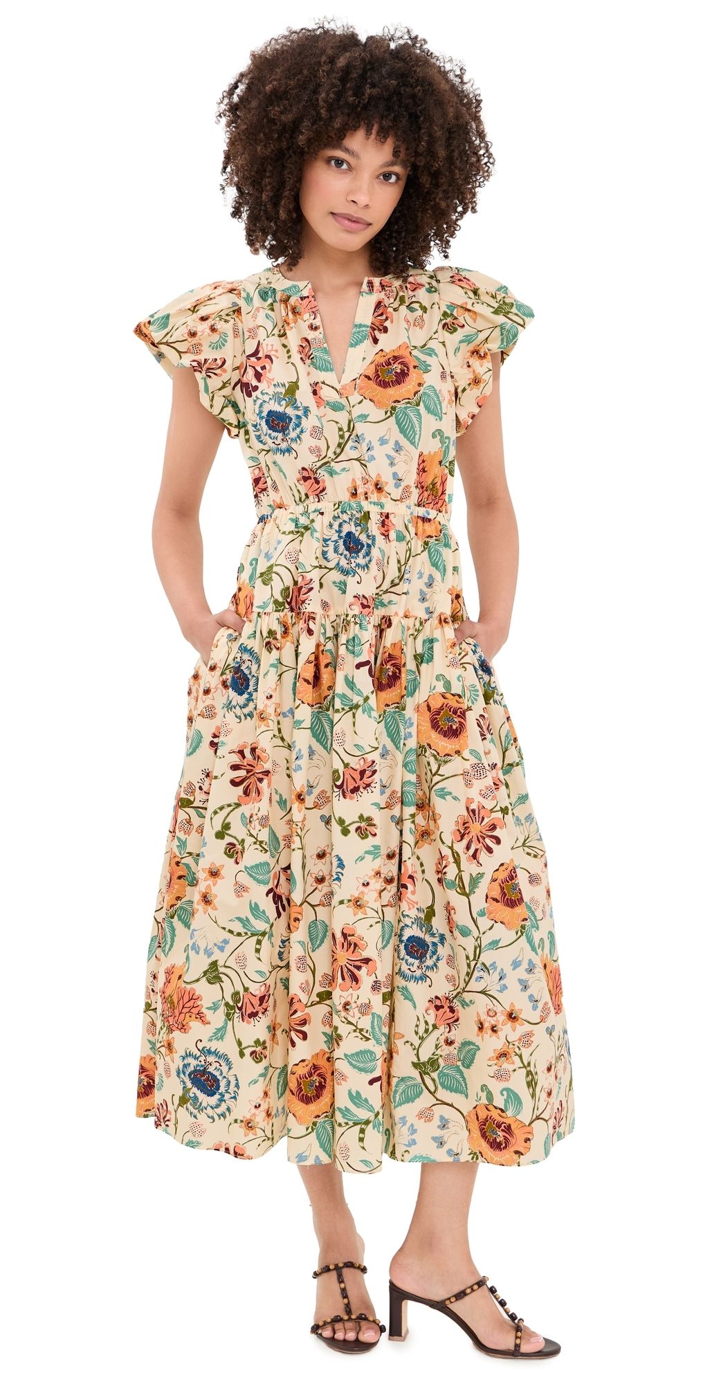 Ulla Johnson Marin Cotton Midi Dress Abalone 12
