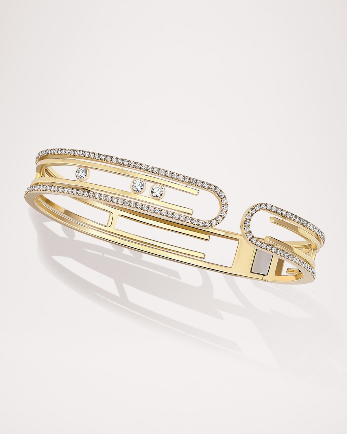 Move Uno 18K Yellow Gold Pavé Diamond Bangle Bracelet