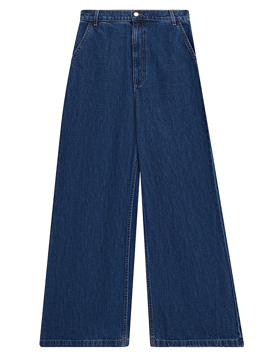 Women's McDougal St Wide-Leg Denim Pants - Dark Stone - Size 31