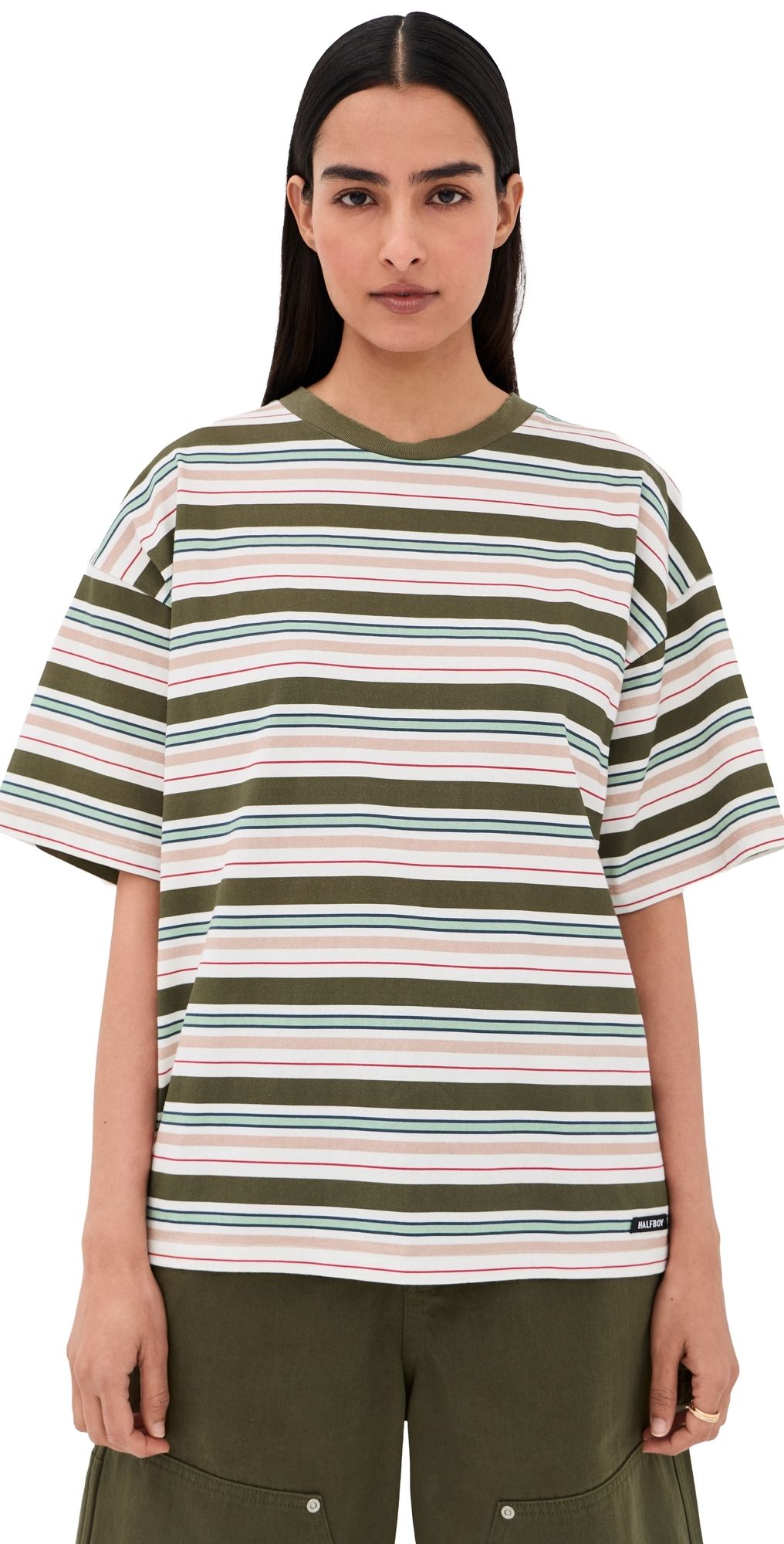 HALFBOY Stripes Tee Multicolor Stripes XS