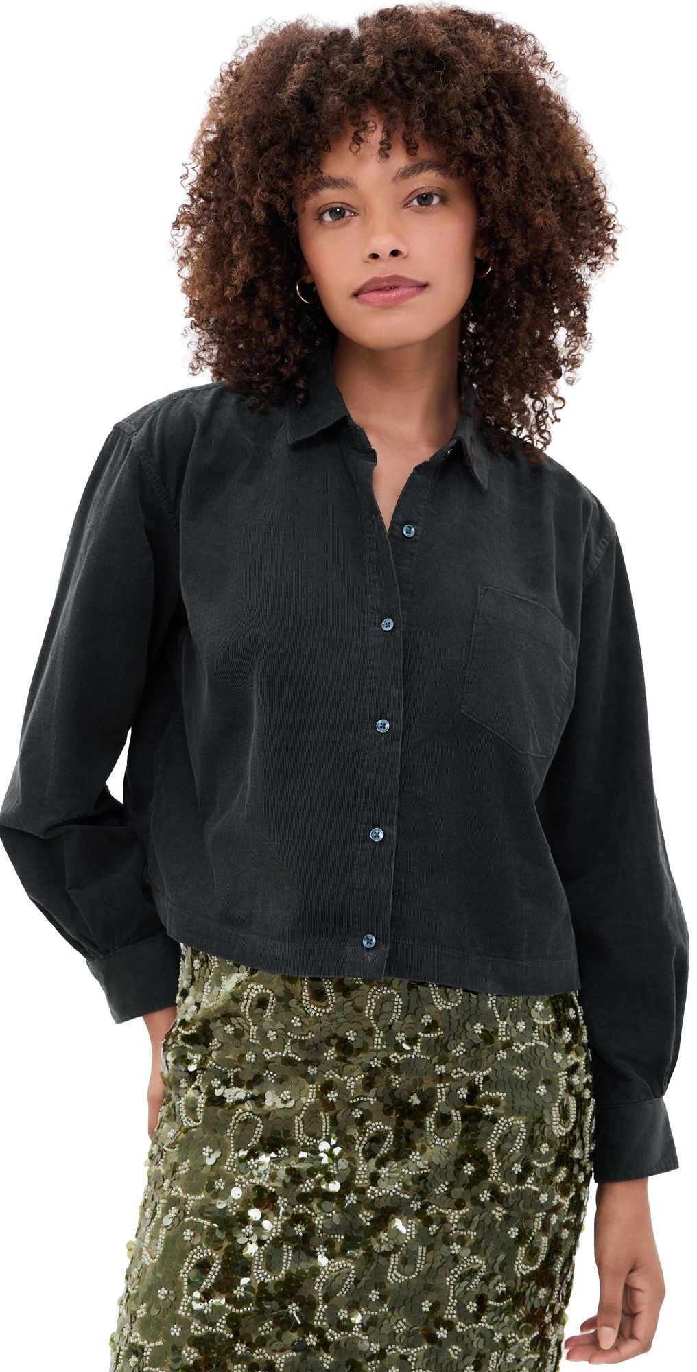 Birds of Paradis Nessa Button Down Shirt Deep Teal S