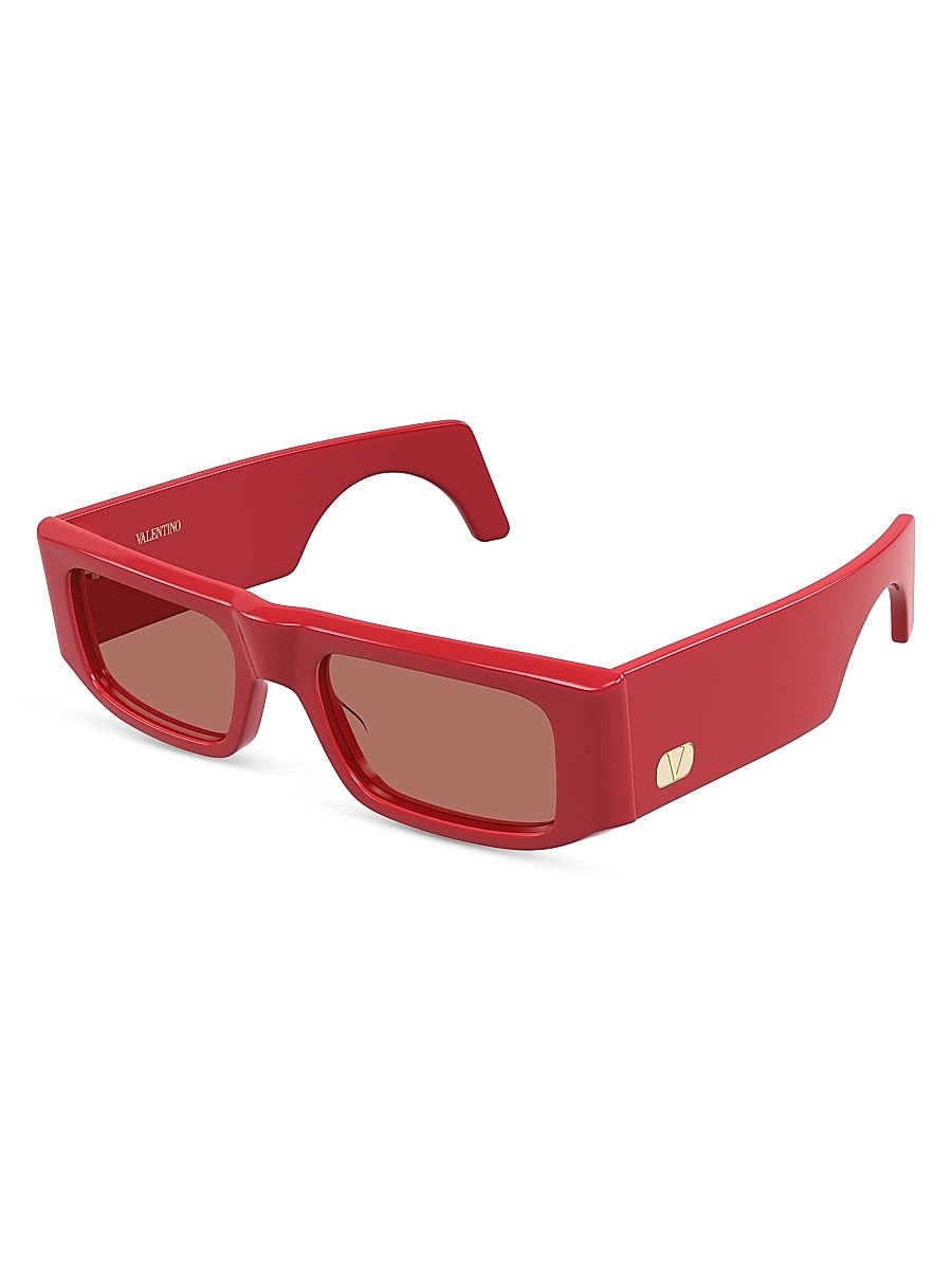 Women's Ultra Vintage 52MM Rectangular Sunglasses - Red