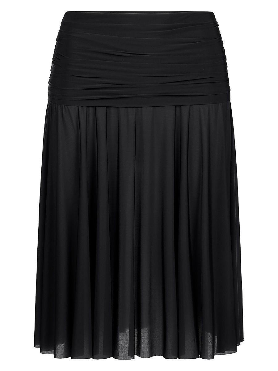 SKIMS Women's Milky Sheer Midi Skirt - Obsidian - Size XL