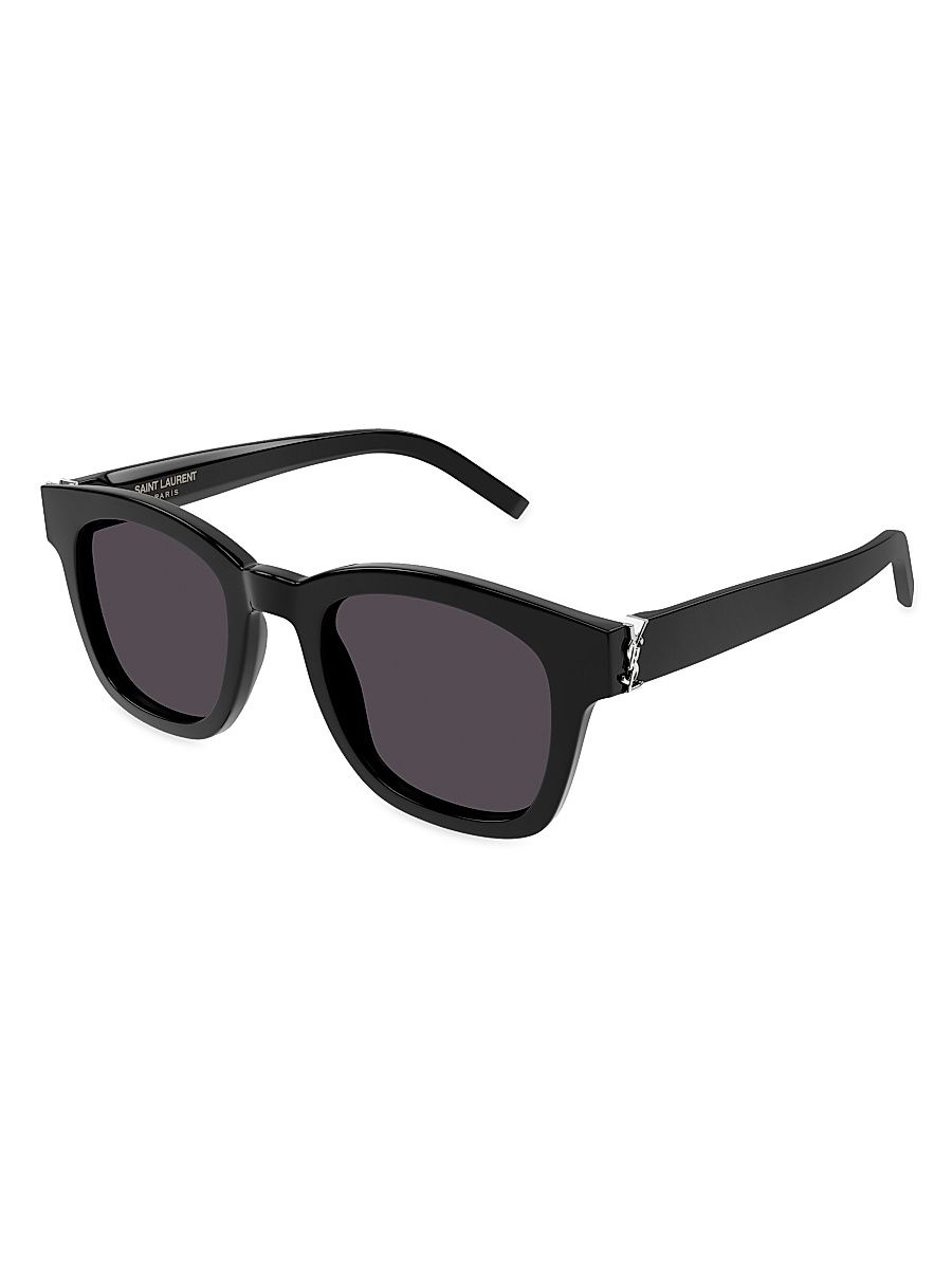 Women's Monogram Hinge 49MM Square Sunglasses - Black