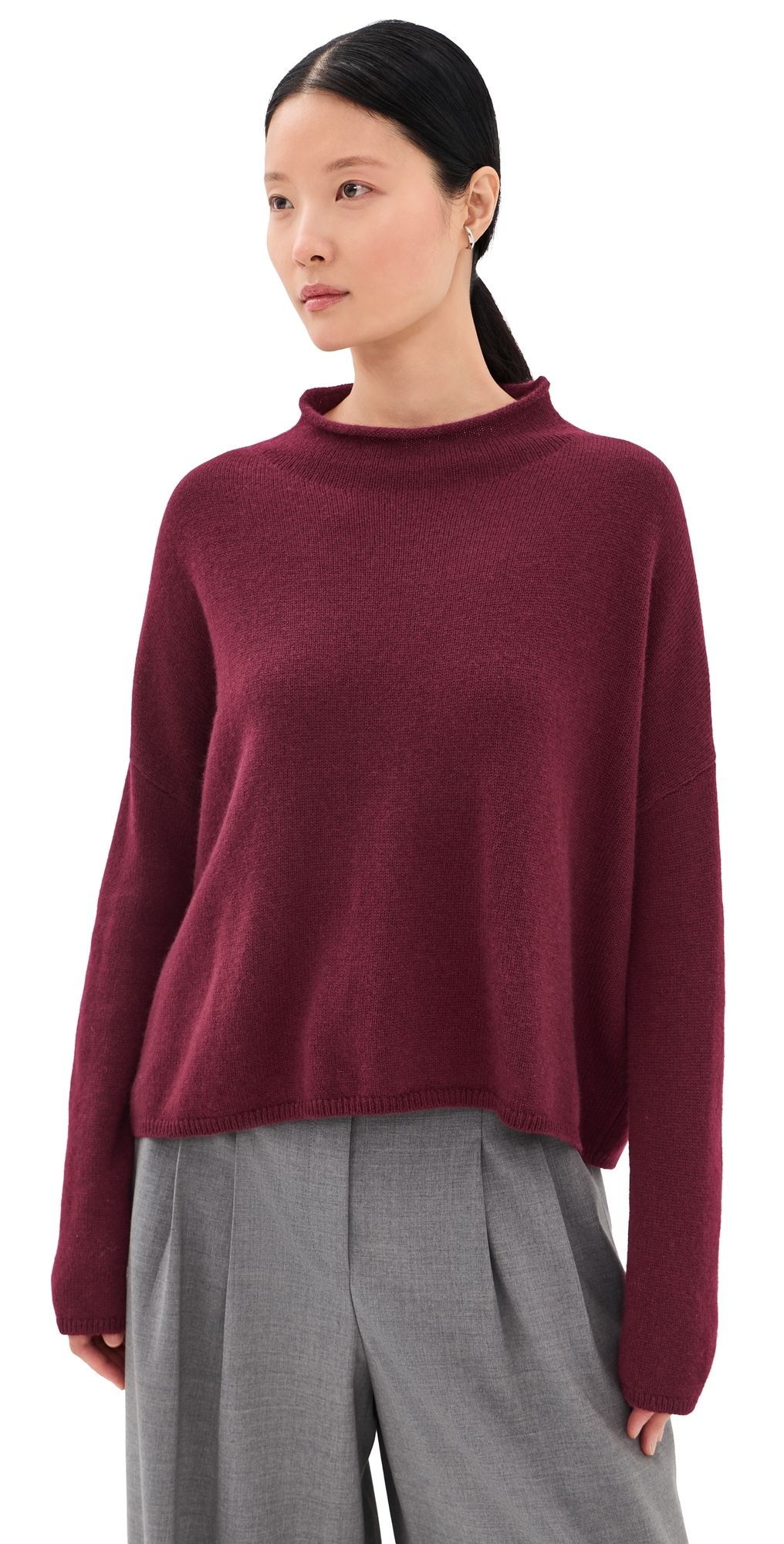 LISA YANG Sandy Sweater Deep Plum 2
