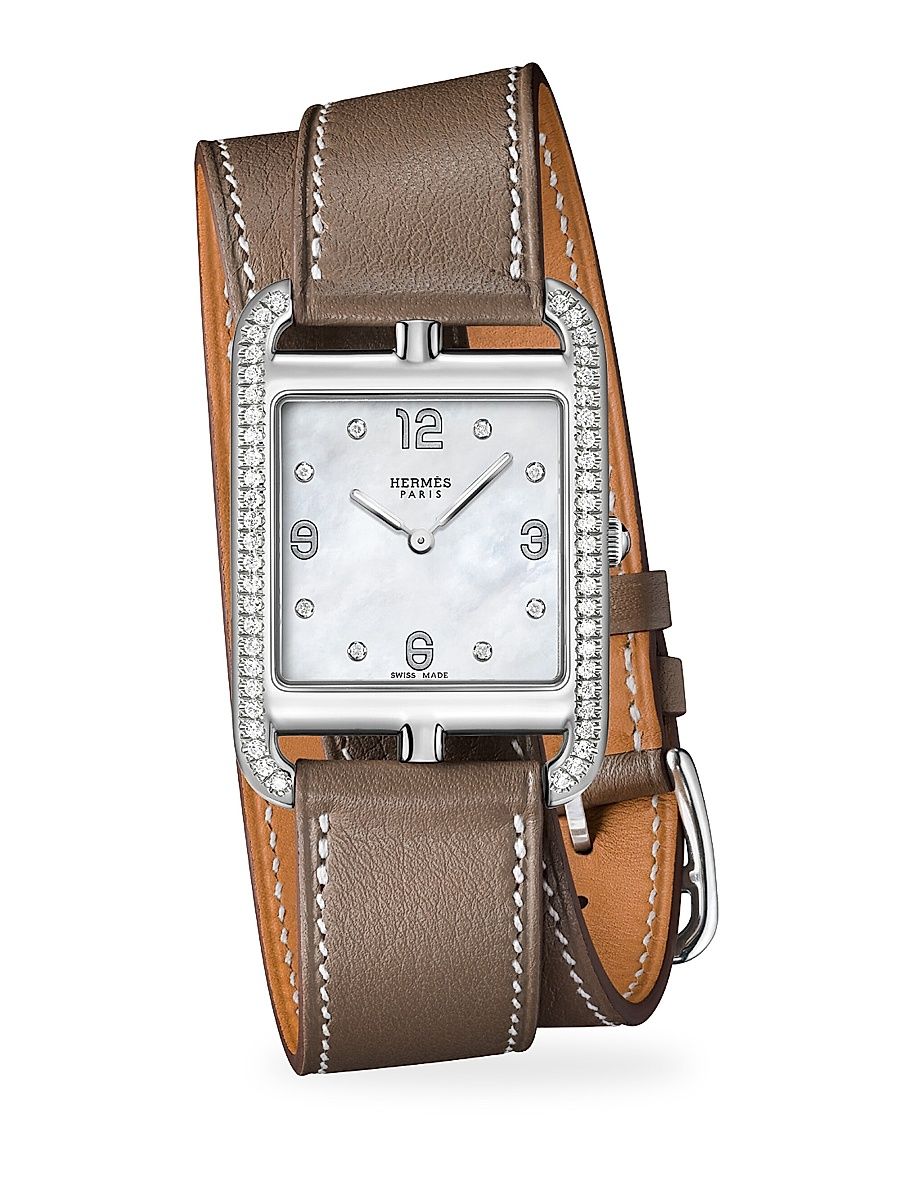 Women's Cape Cod Stainless Steel, 0.61 TCW Diamond & Leather Strap Watch/29MM