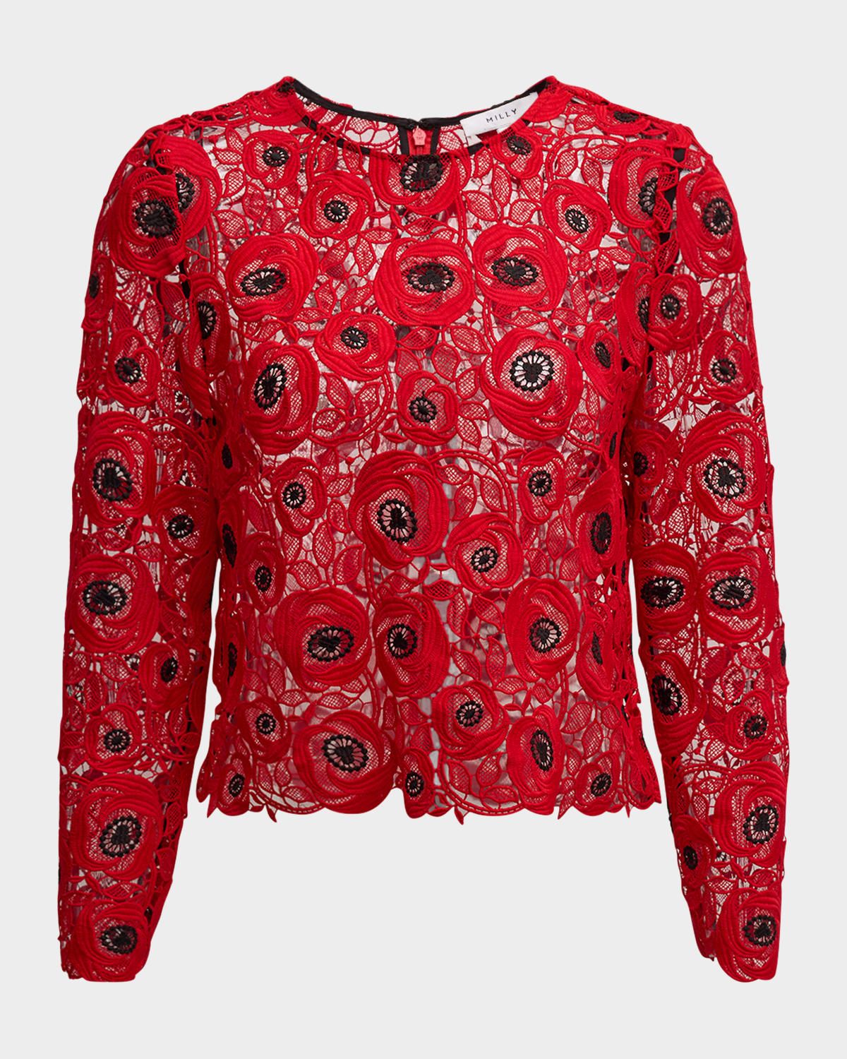 Nori Embroidered Floral Lace Top