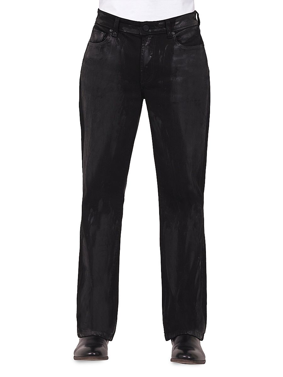 Men's Clint Coated Five-Pocket Jeans - Vintage Coated Noir - Size 28