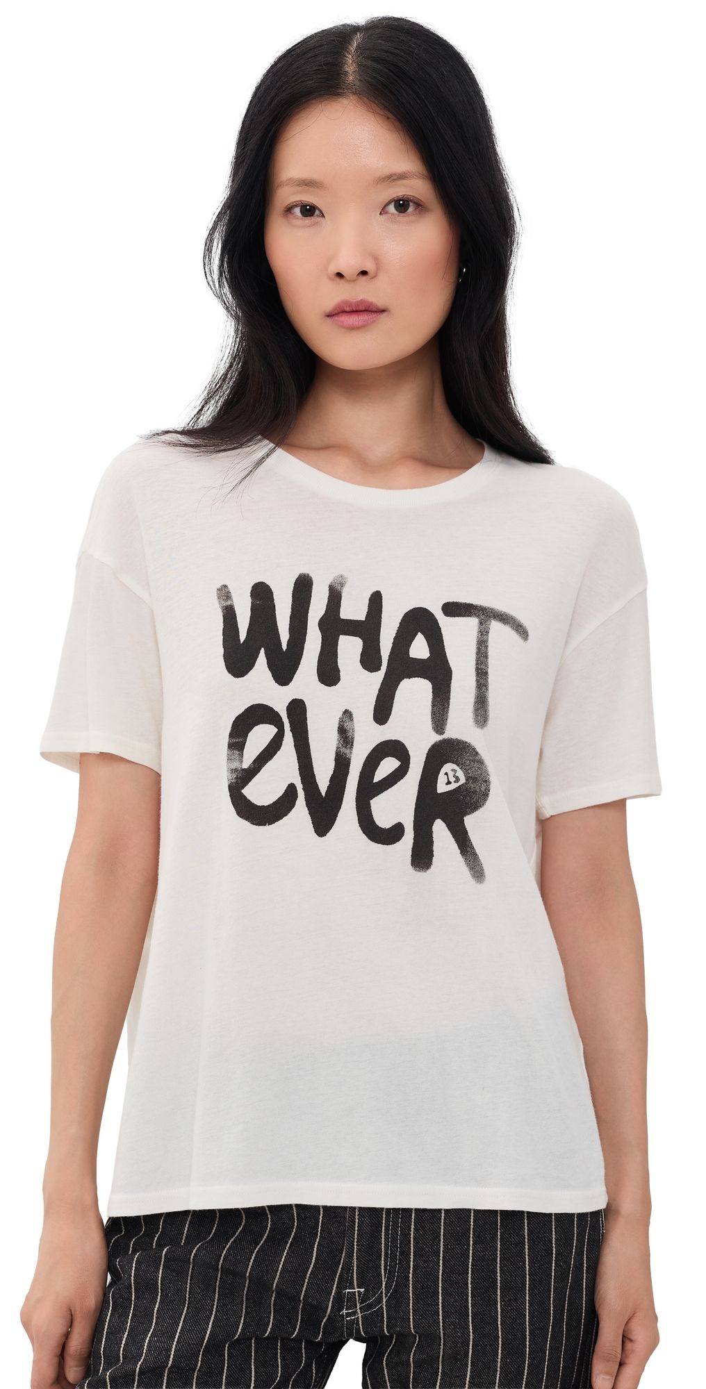 R13 Whatever Relaxed Tee Off White M
