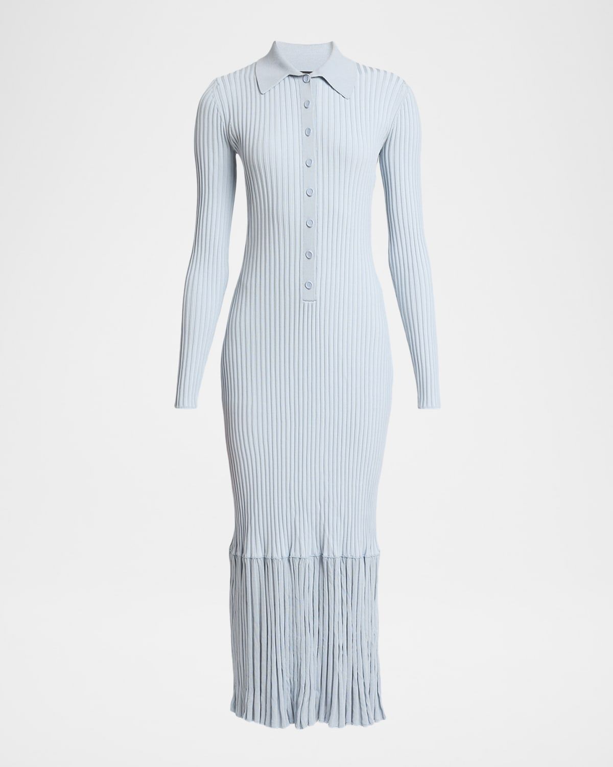Luiza Rib-Knit Long-Sleeve Dress