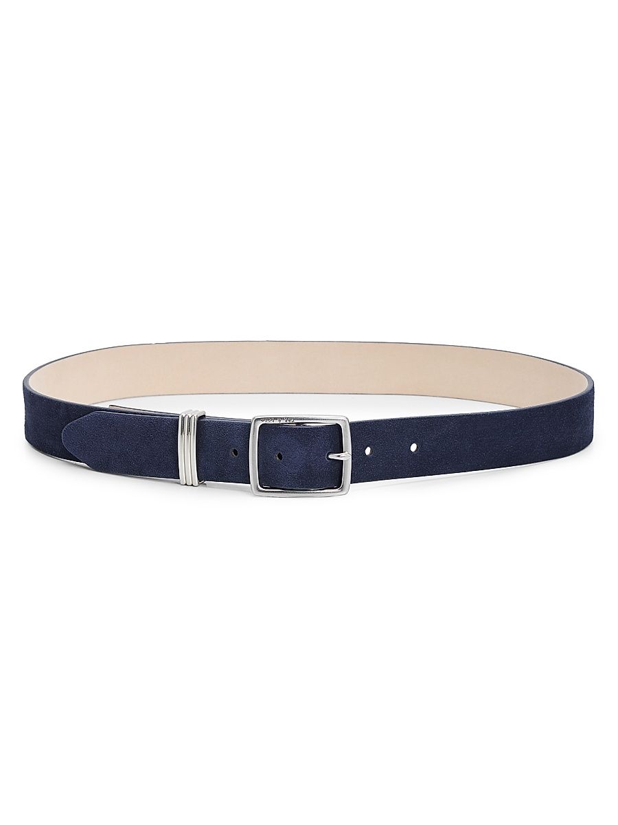 Women's X Boyfriend 2.0 Suede Belt - Navy Suede - Size Large