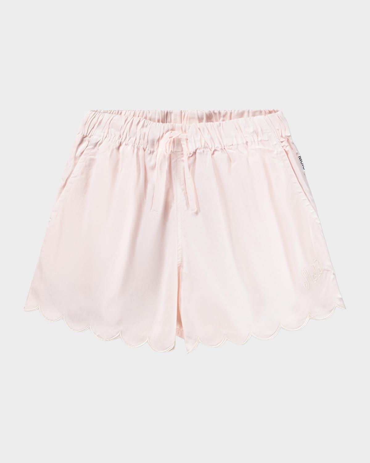 Girl & apos;s Addie Scalloped Organic Cotton Shorts