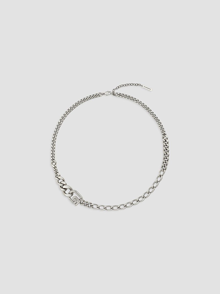 Givenchy Men's G Line Necklace in Metal - Antic Silvery