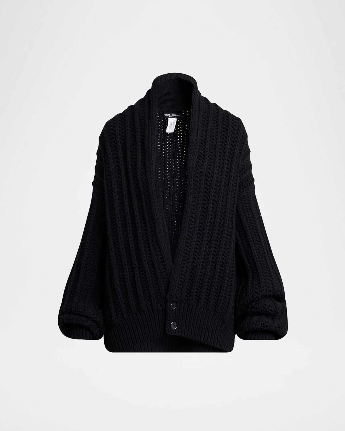 Deep V Rib Cardigan