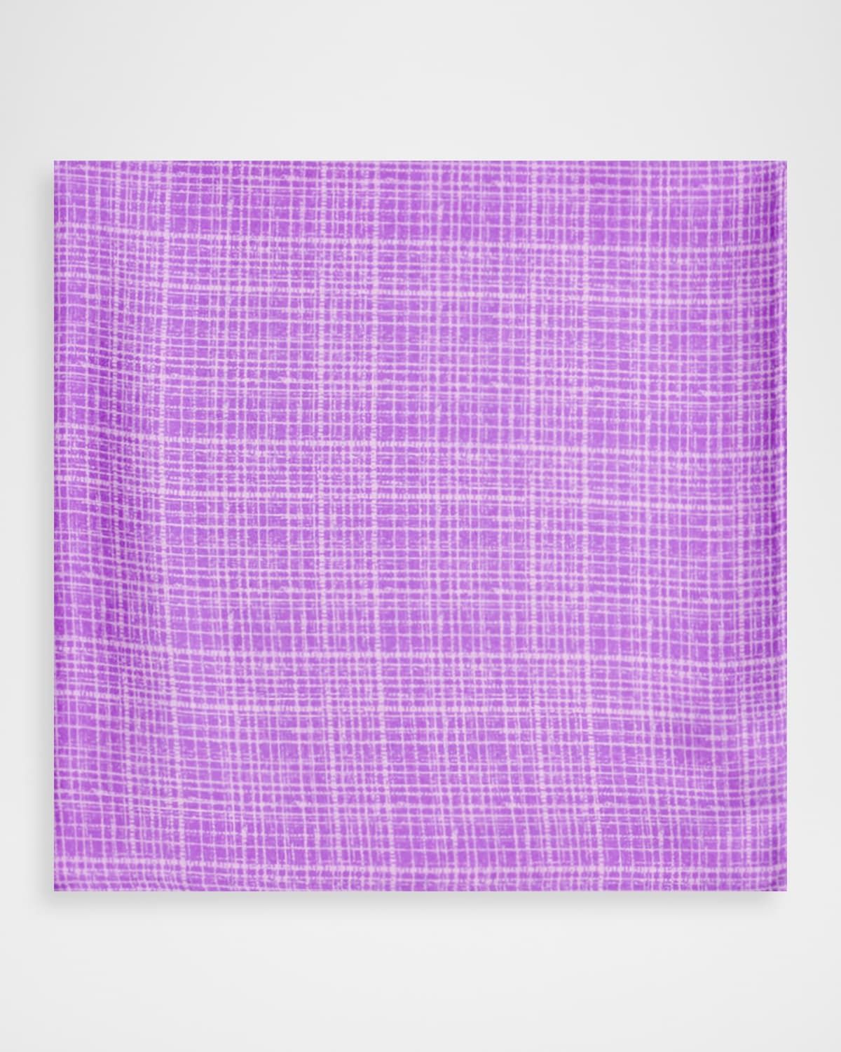 Men & apos;s Tonal Stripe-Print Silk Pocket Square