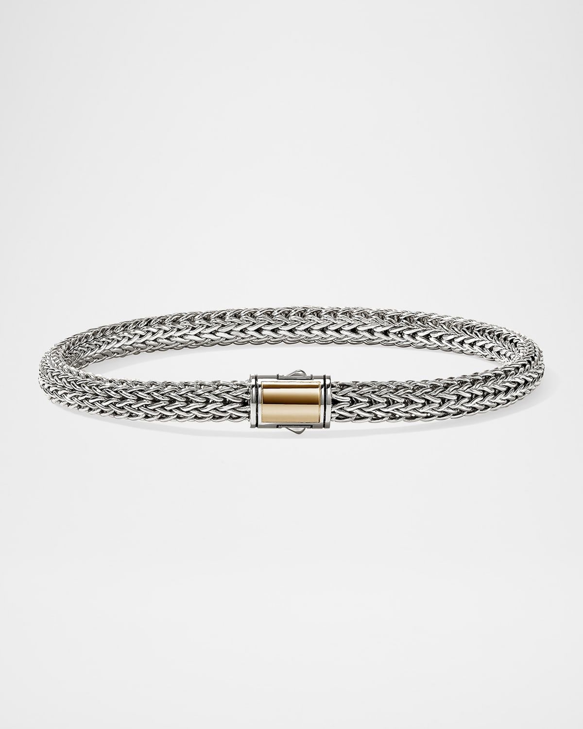Men & apos;s Reversible Icon Bracelet in Sterling Silver and 14K Gold, 5mm