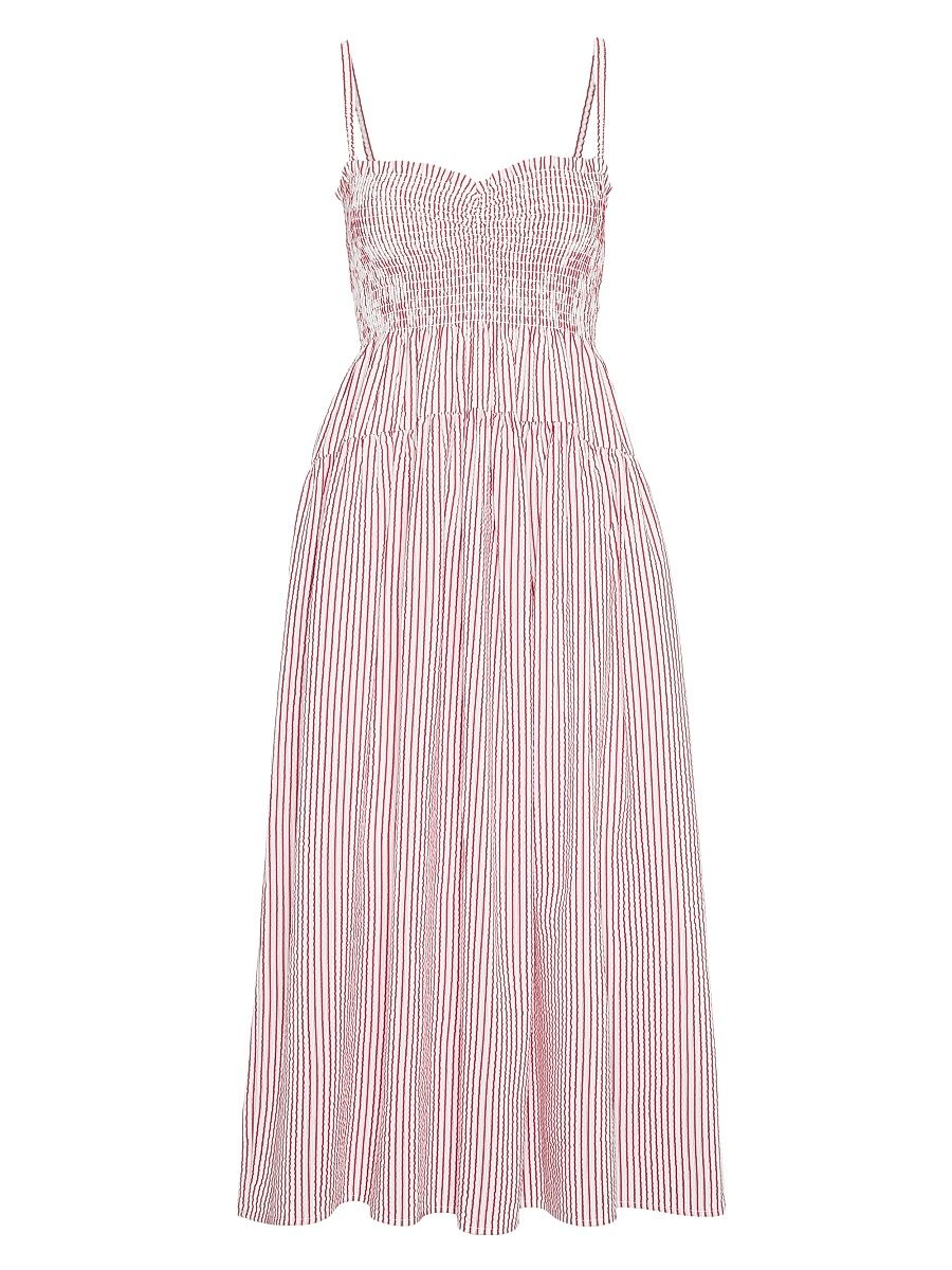 Women's The Rebecca Nap Dress - Red Ticking Stripe - Size Large