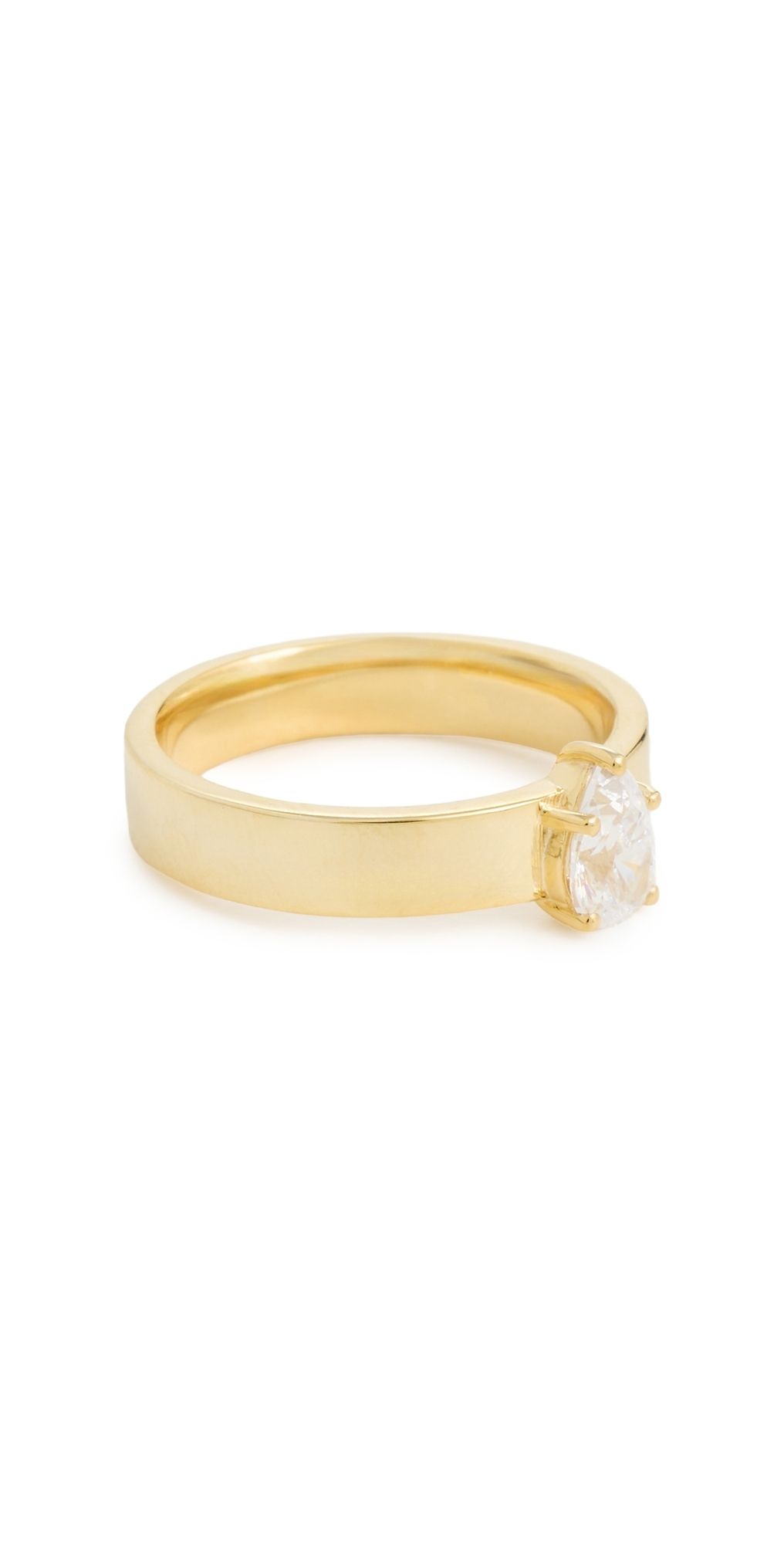 Alexa Leigh Pear Pinky Ring Yellow Gold 5