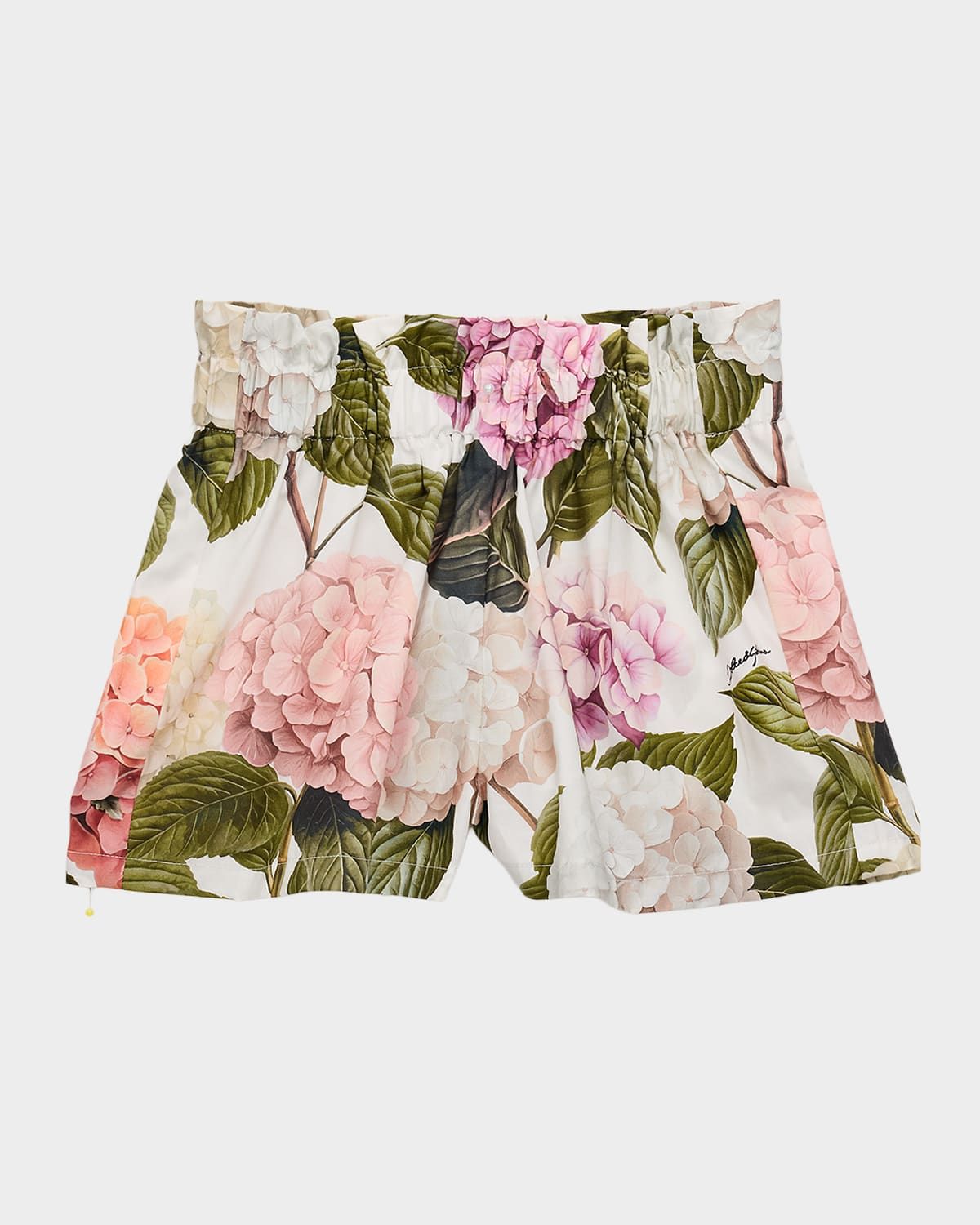Girl & apos;s Hydrangea-Print Poplin Shorts, Size 4-6