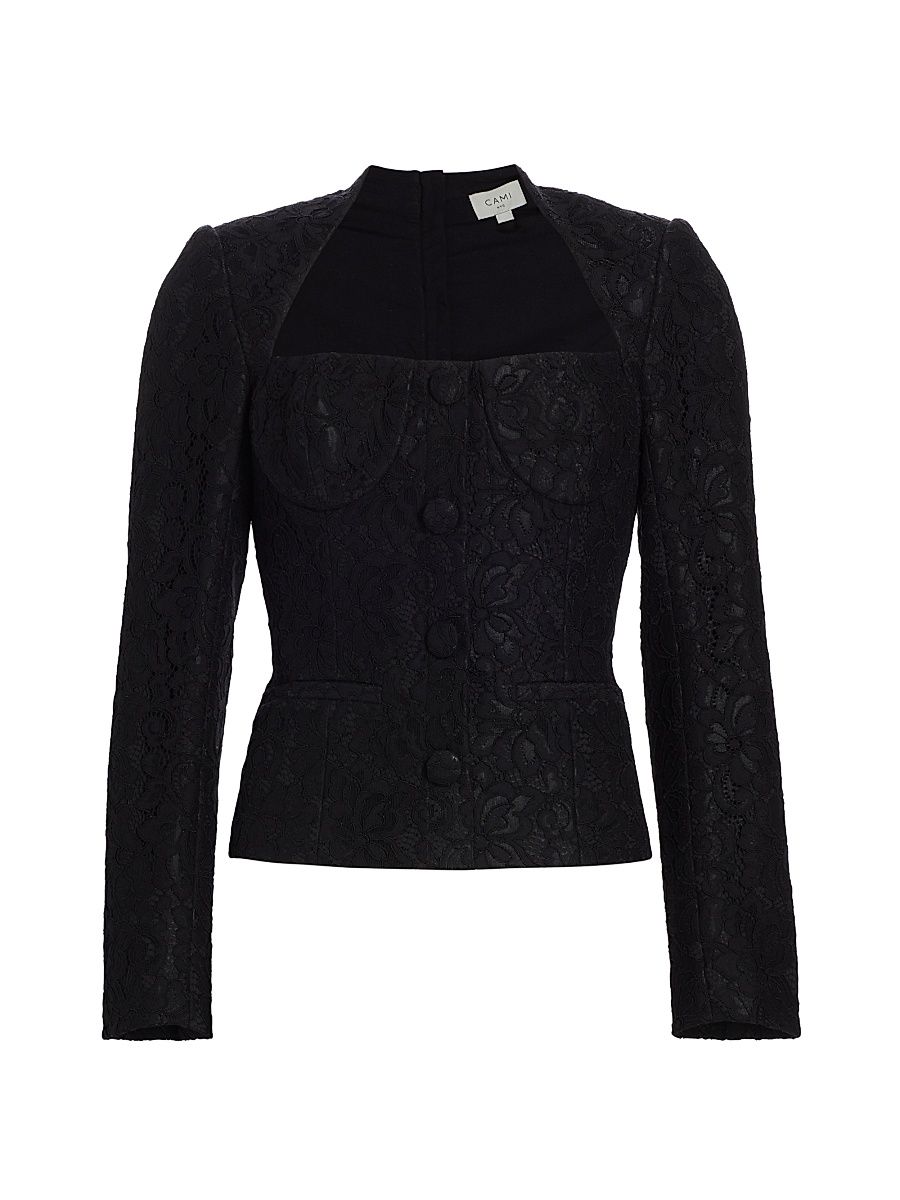 Women's Samira Lace Blazer - Black - Size 6